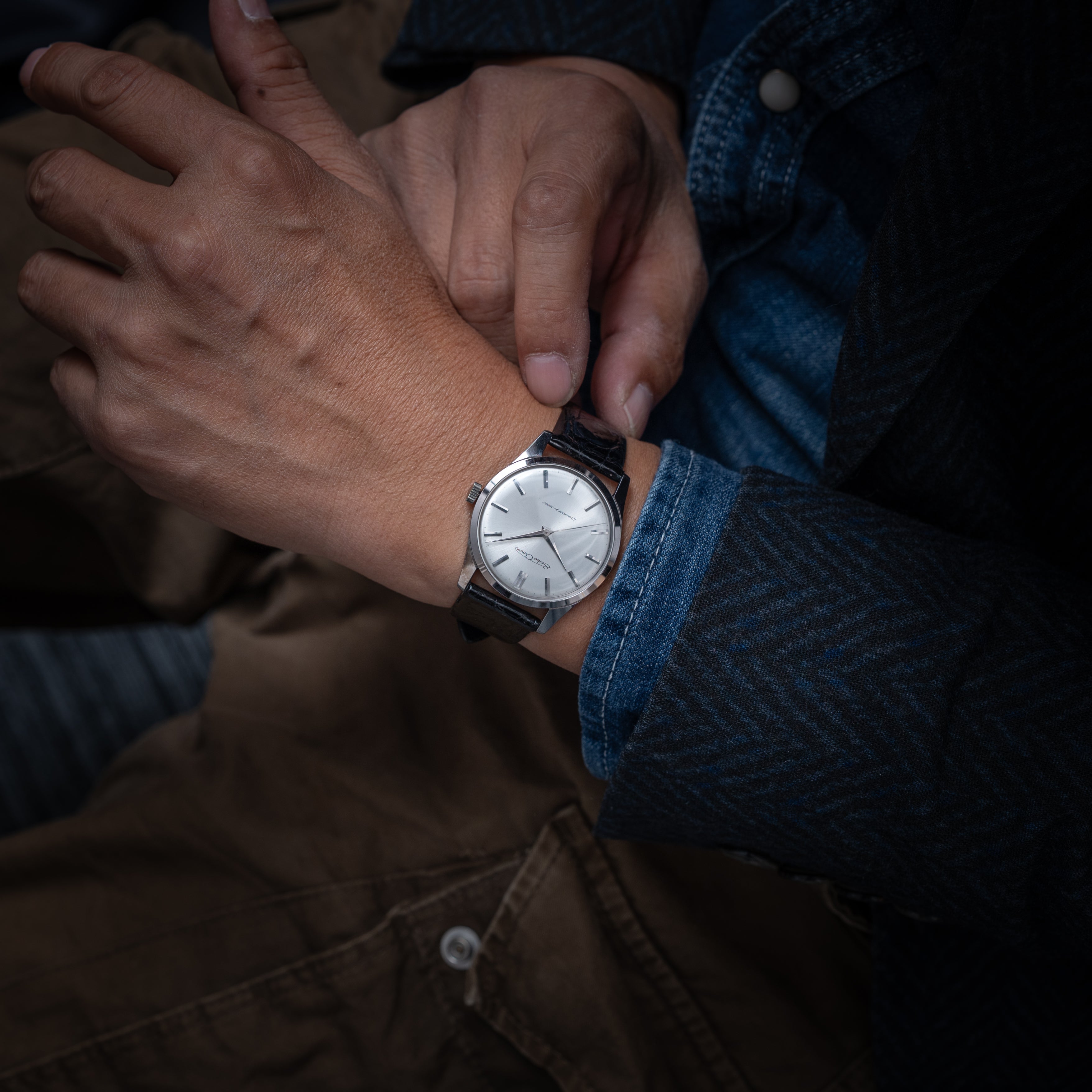 セイコー クラウン 21石 Ref.J14091 未使用品 箱、タグ、純正革ベルト、純正尾錠付き