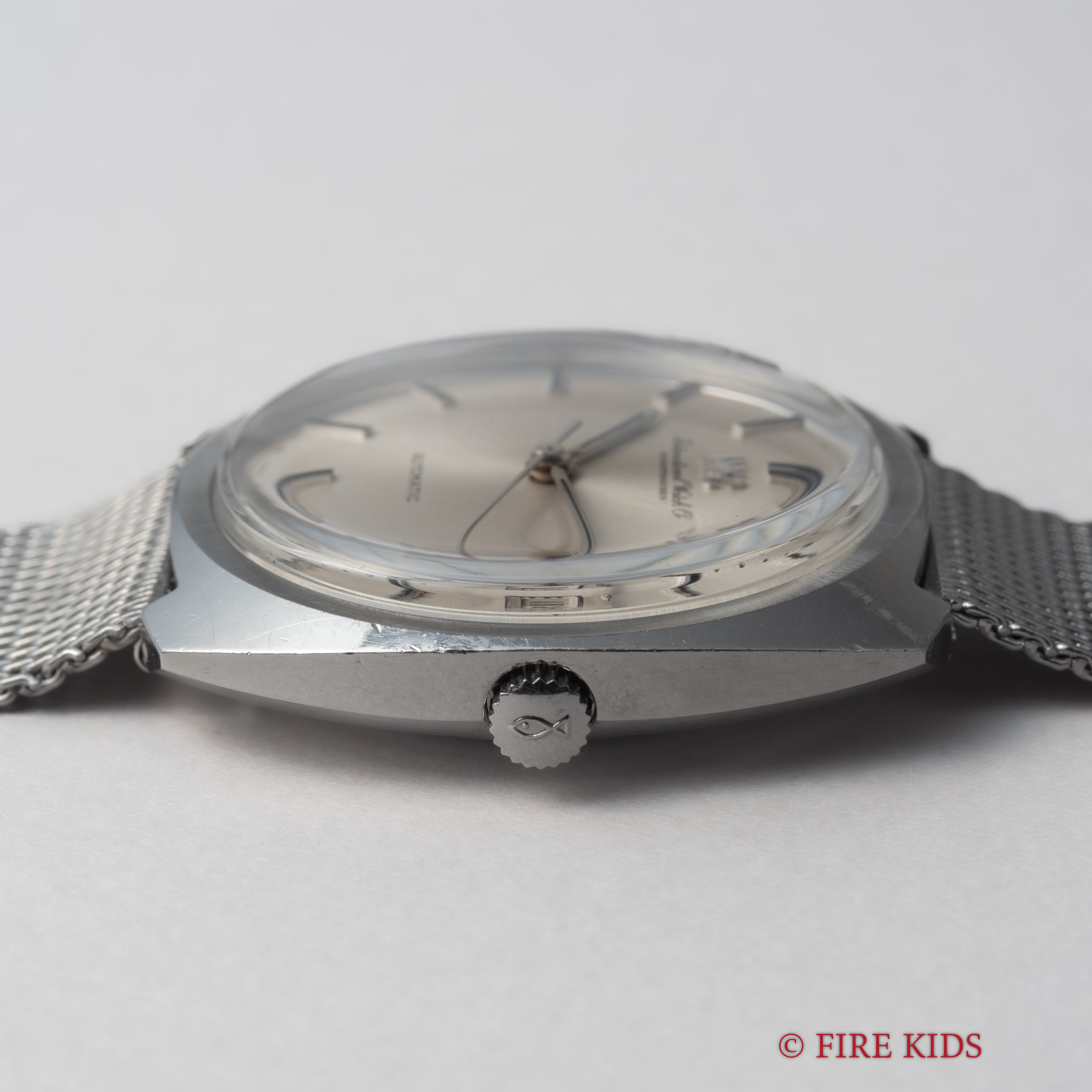 IWC 1971年製 Ref.814AD クッションケース ペラトン式自動巻き Cal.8541B 純正メッシュブレス