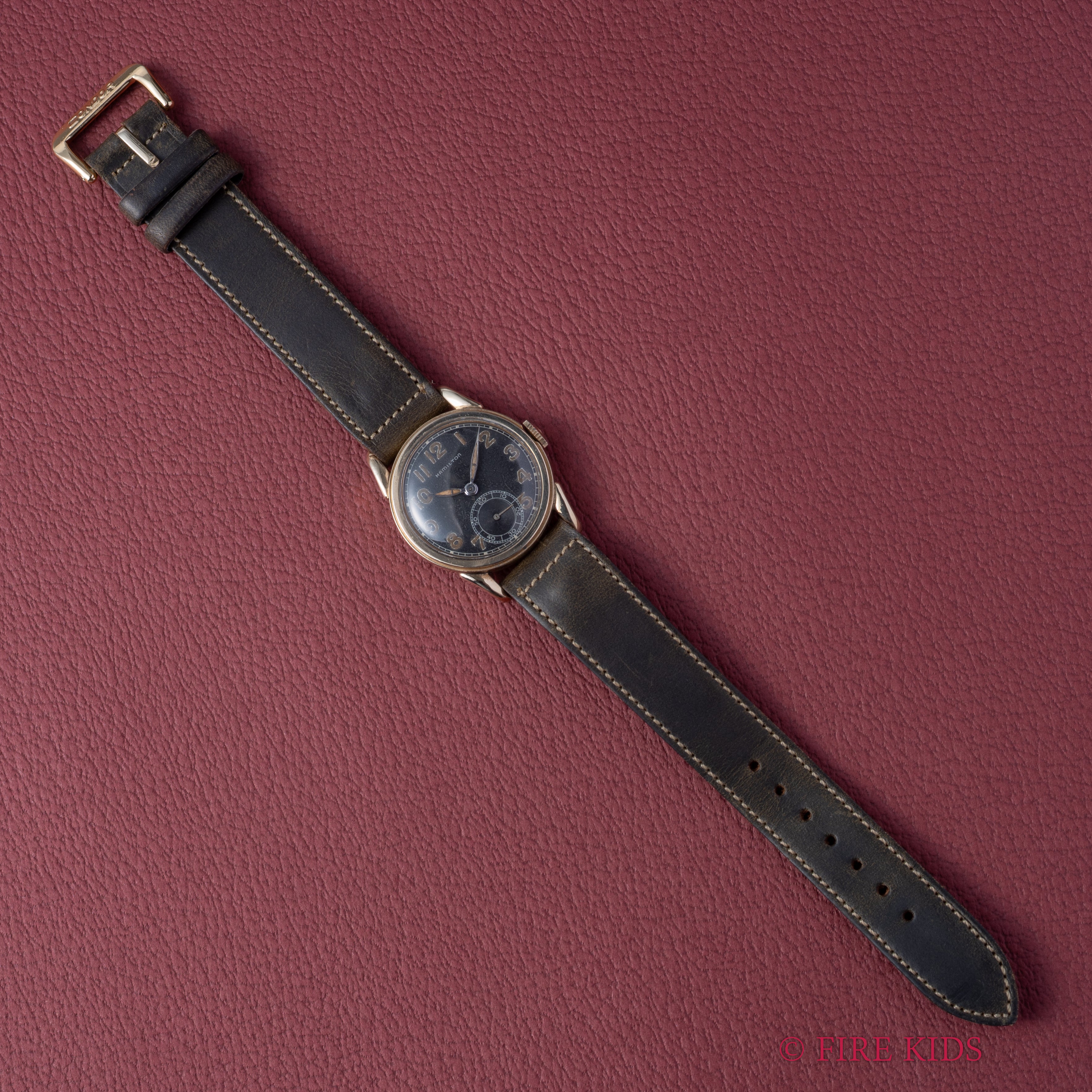 ハミルトン アラビア スモールセコンド 手巻き 1931年製　10KGF