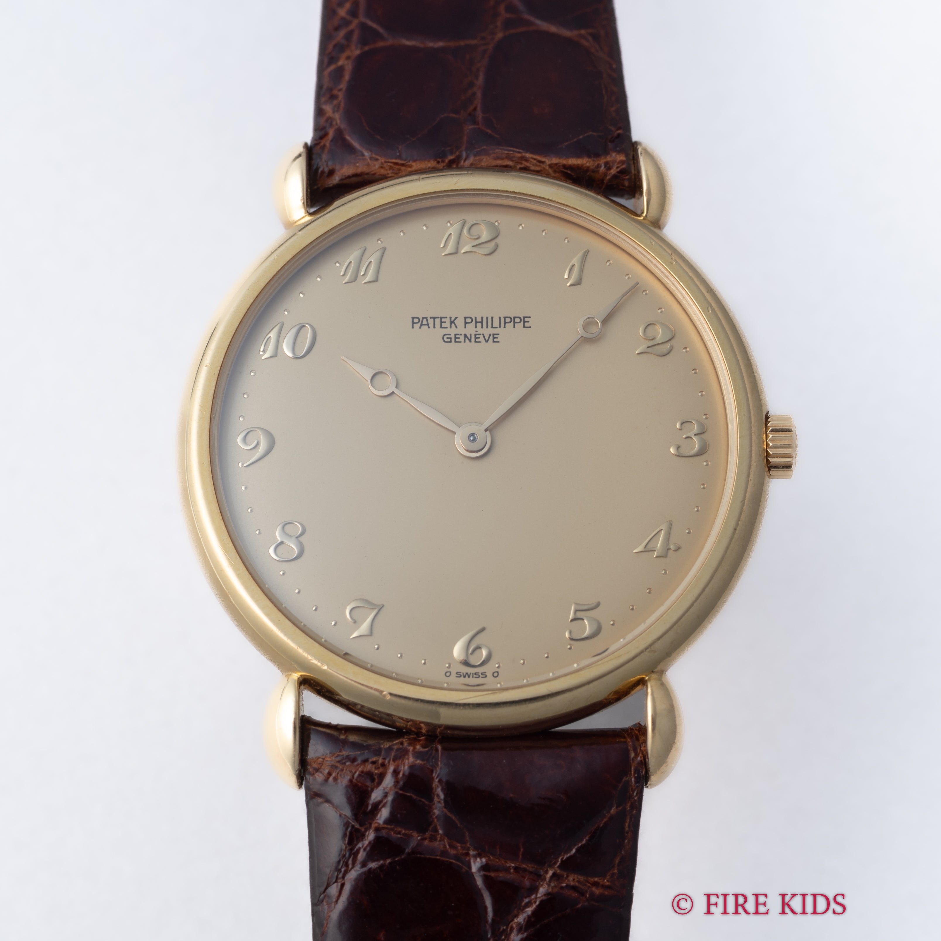 パテックフィリップ Ref.3820 カラトラバ 1990年代製 Cal.177 手巻き 18金イエローゴールド ブレゲ針ブレゲ数字