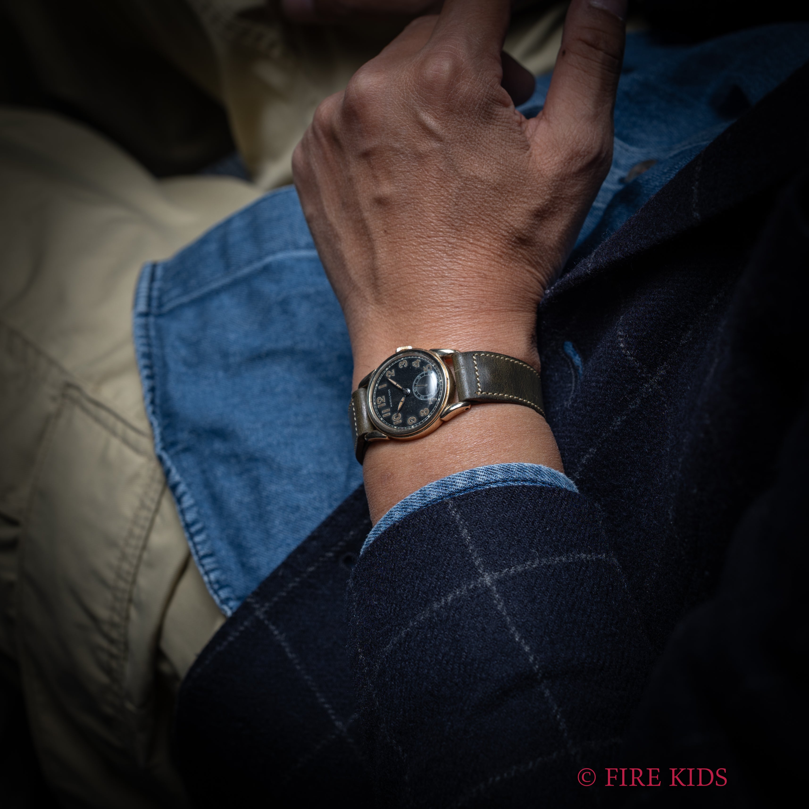 ハミルトン アラビア スモールセコンド 手巻き 1931年製　10KGF