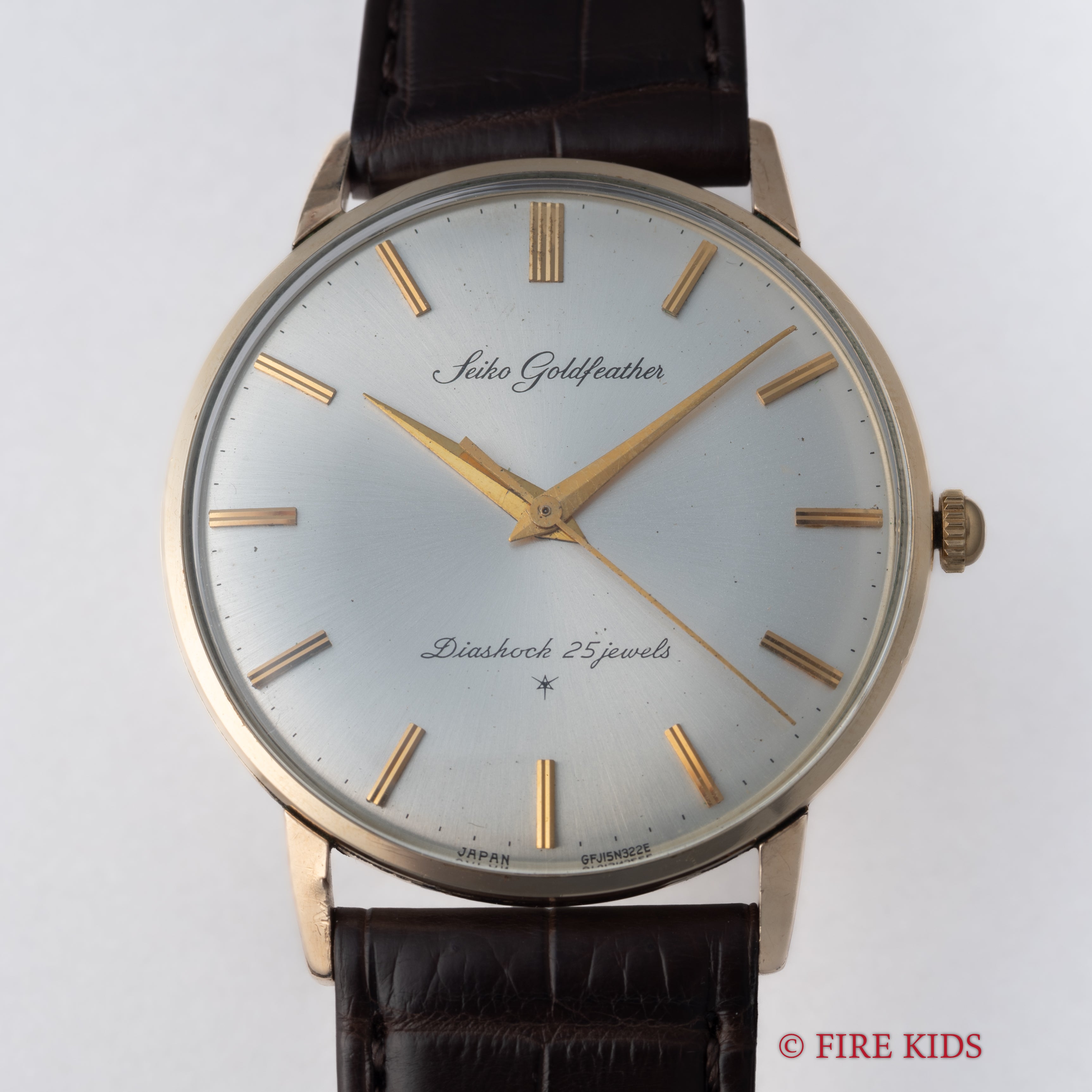 セイコー 1964年製 ゴールドフェザー 薄型手巻き Ref.15002 14金張りケース　