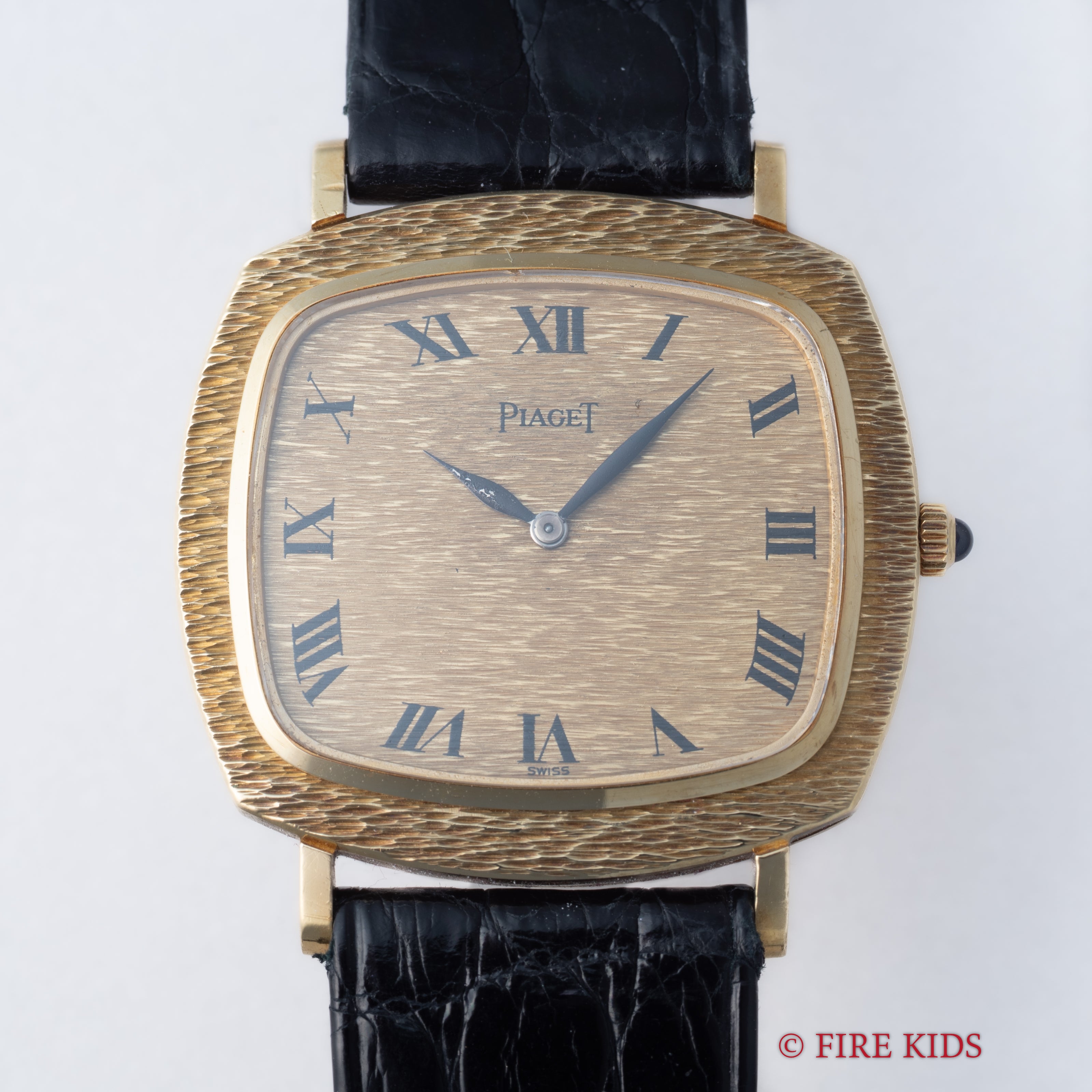 ピアジェ スクエア バーク仕上げ Cal.9P1 Ref.9434 純正18金尾錠付き 1970年代製