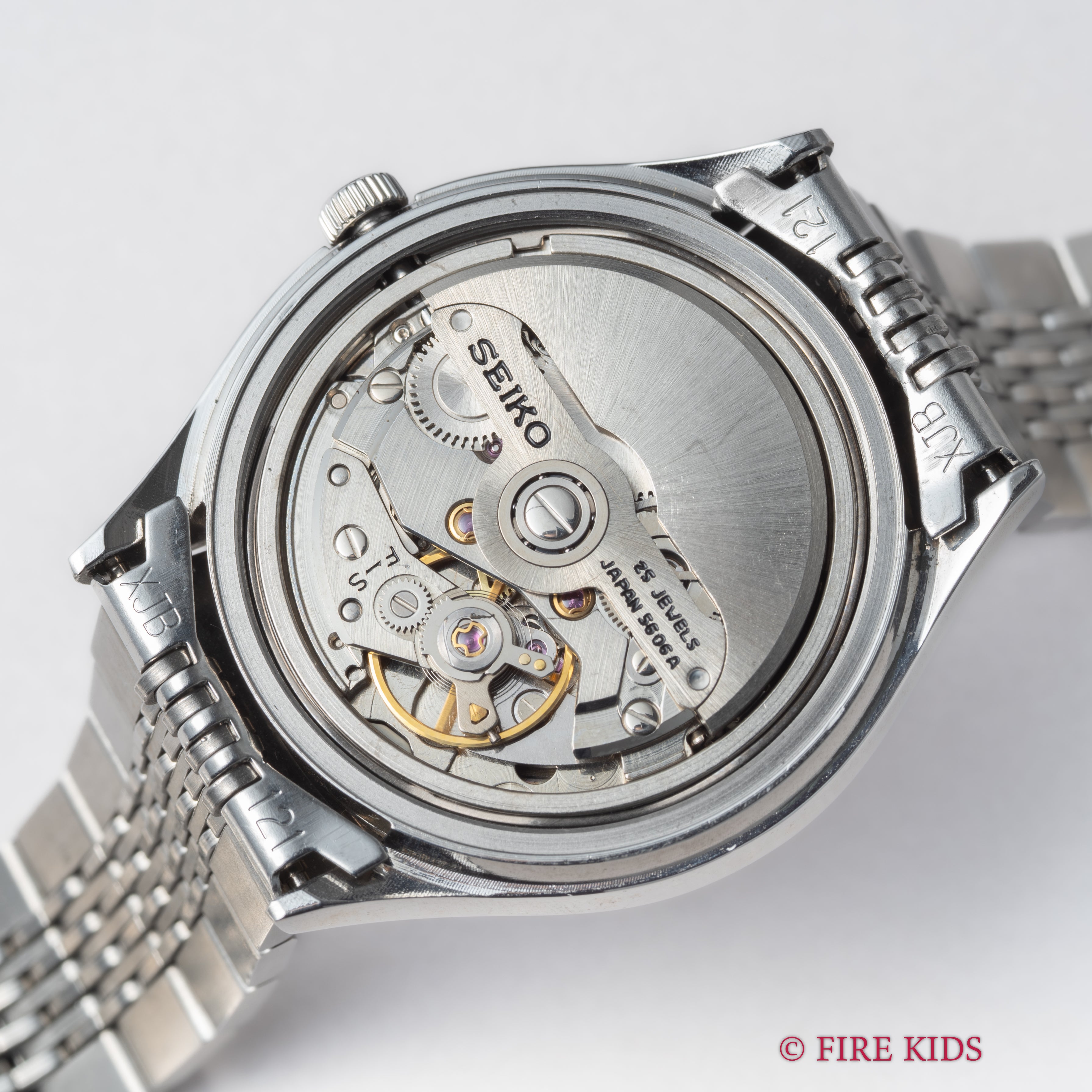 セイコー ロードマチック Ref.5606-7330 1974年製 カットガラス パープルダイヤル 純正ブレス