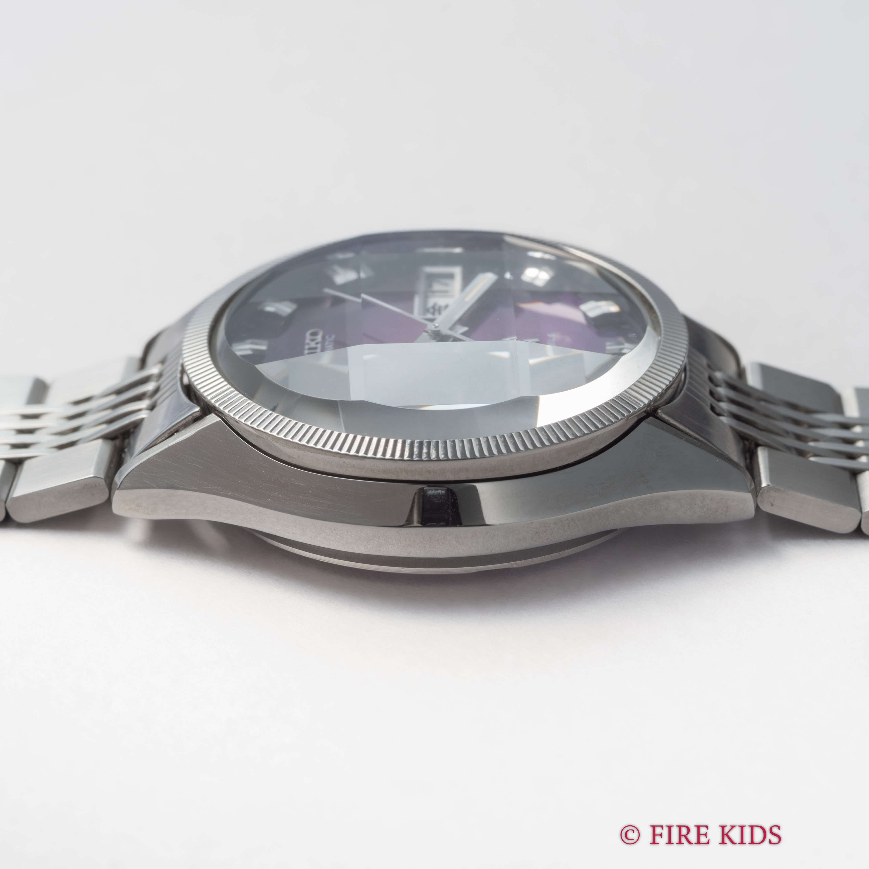 セイコー ロードマチック Ref.5606-7330 1974年製 カットガラス パープルダイヤル 純正ブレス