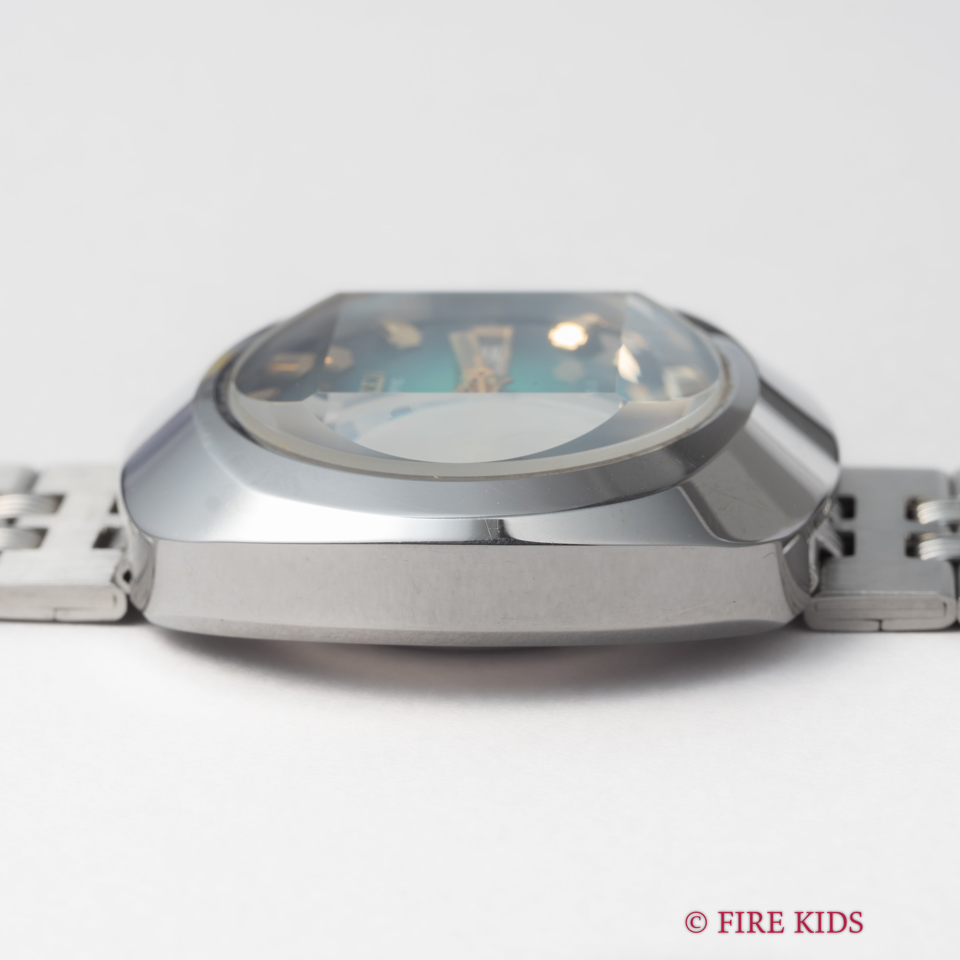 シチズン 1973年製 グリーングラデーション Ref.4-651961Y 未使用美品 カットガラス 自動巻 純正ブレス