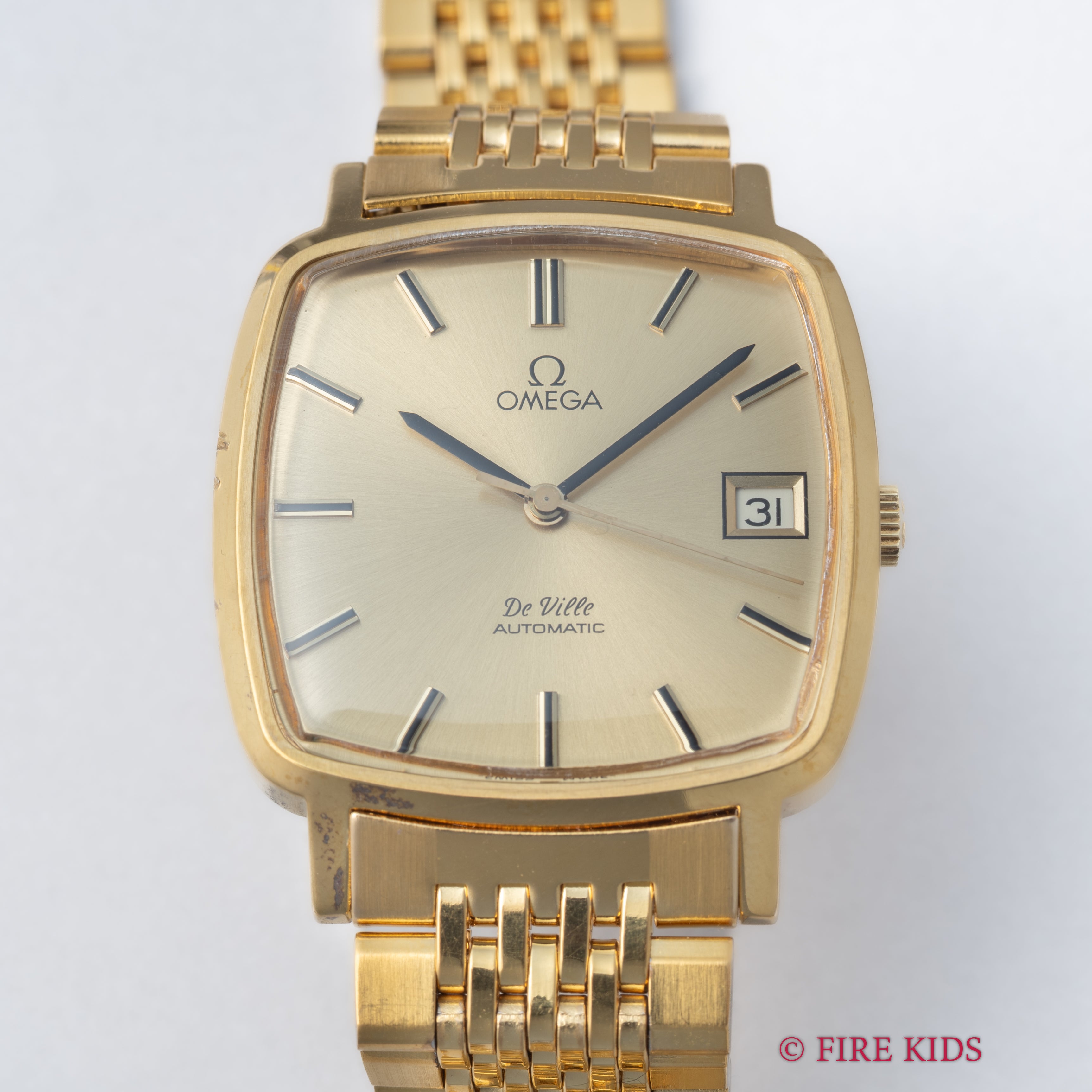 オメガ デ・ヴィル 1979年製 Ref.162.0060 スクエアケース 自動巻き 純正ブレス付き GPケース