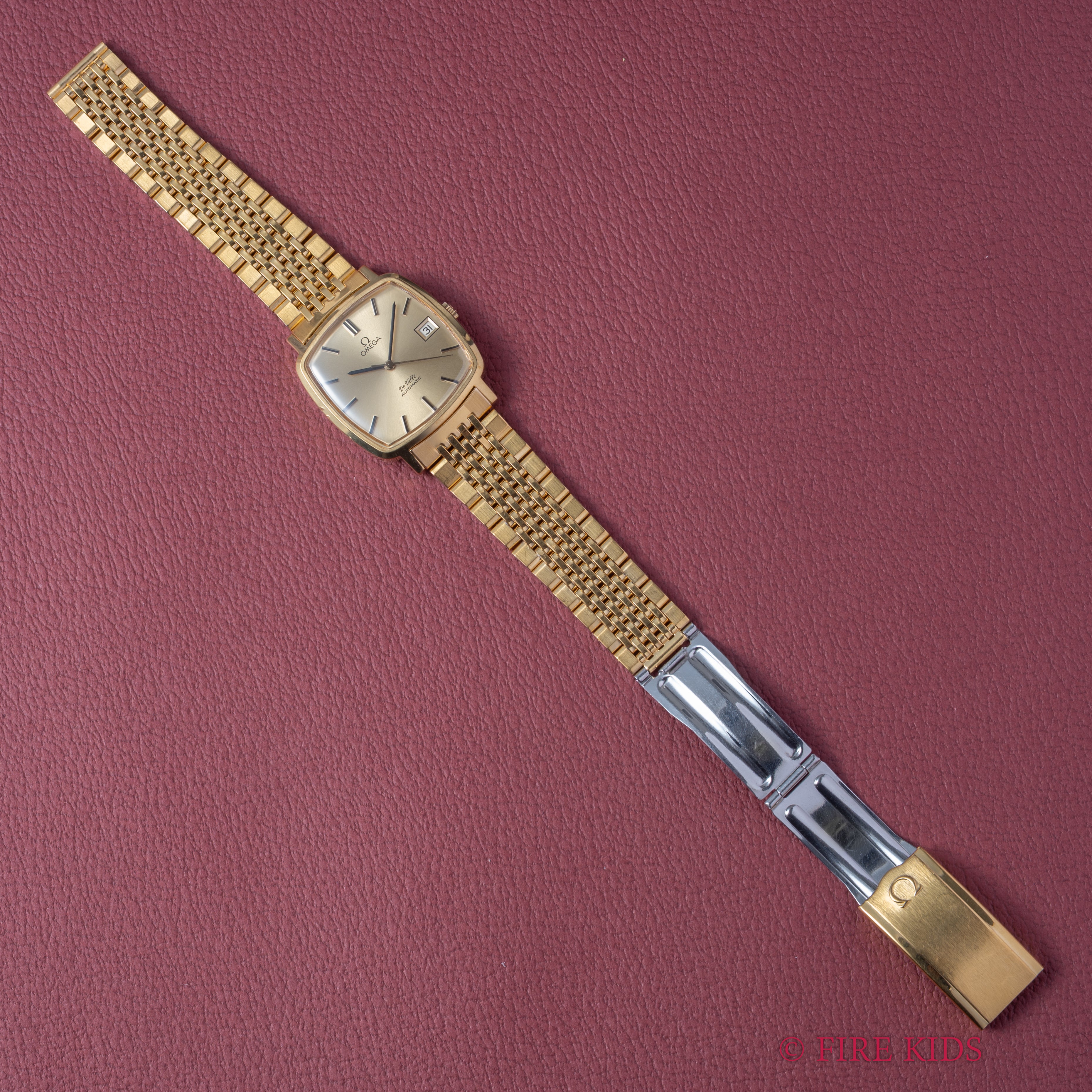 オメガ デ・ヴィル 1979年製 Ref.162.0060 スクエアケース 自動巻き 純正ブレス付き GPケース