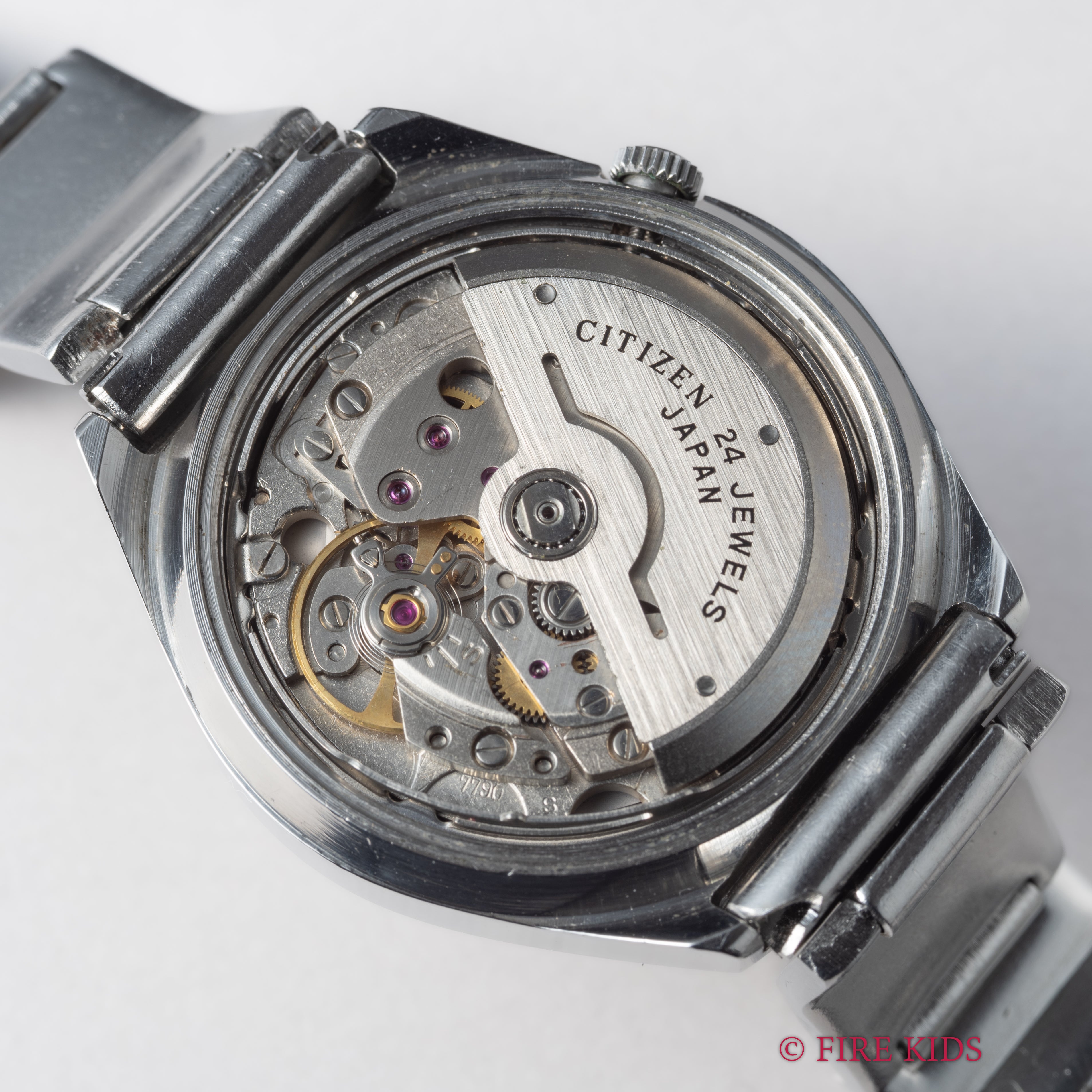 シチズンセブンスター V2 パープルダイヤル 1973年製 デイデイト自動巻 純正ブレス付き