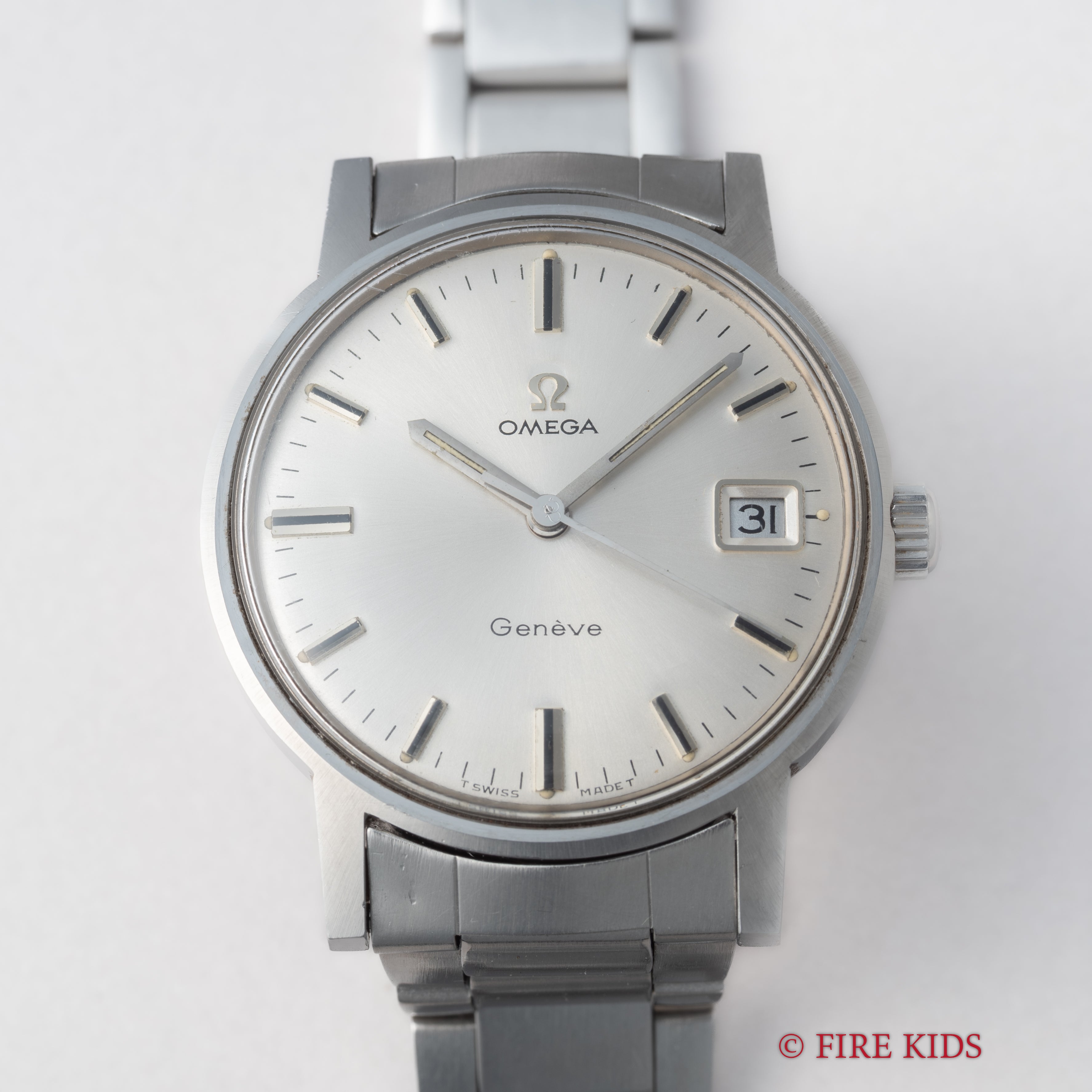 オメガ ジュネーブ 1969年製 ラウンドケース 自動巻 Cal.613 純正3連ブレス