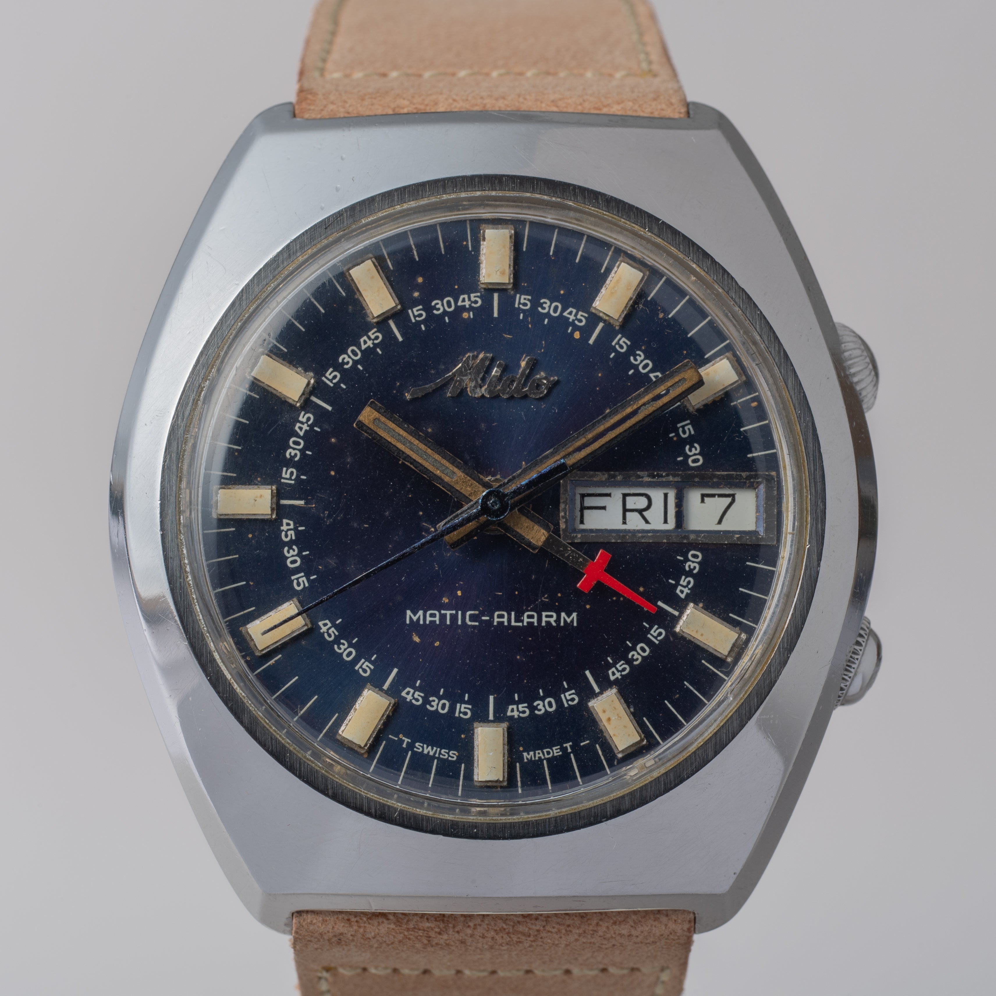 ミドー アラーム オートマチック ブルーダイヤル 1960年代製