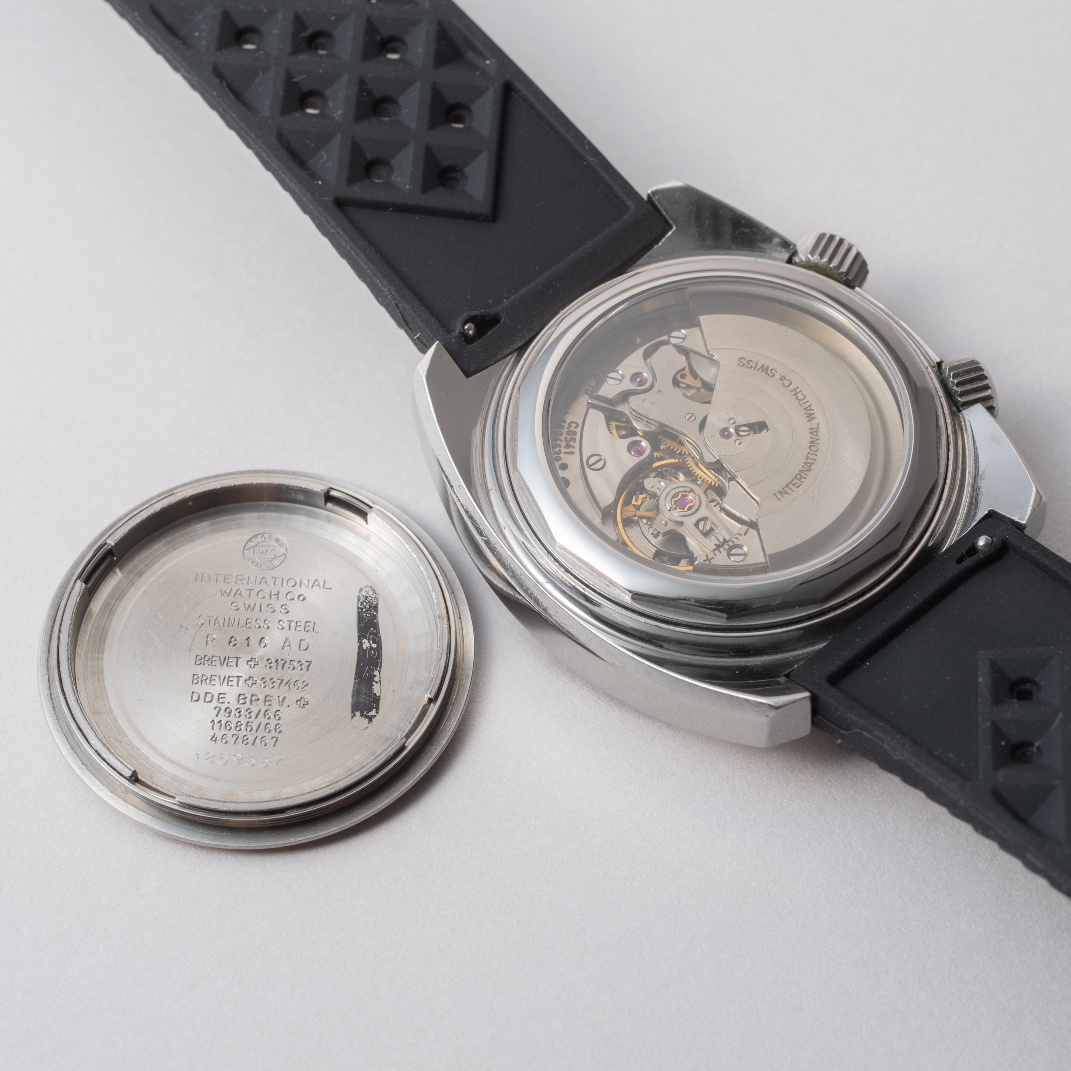 IWC アクアタイマー 1968年製 Ref.816AD ダイバーズウオッチ 別作スケルトン裏蓋付き