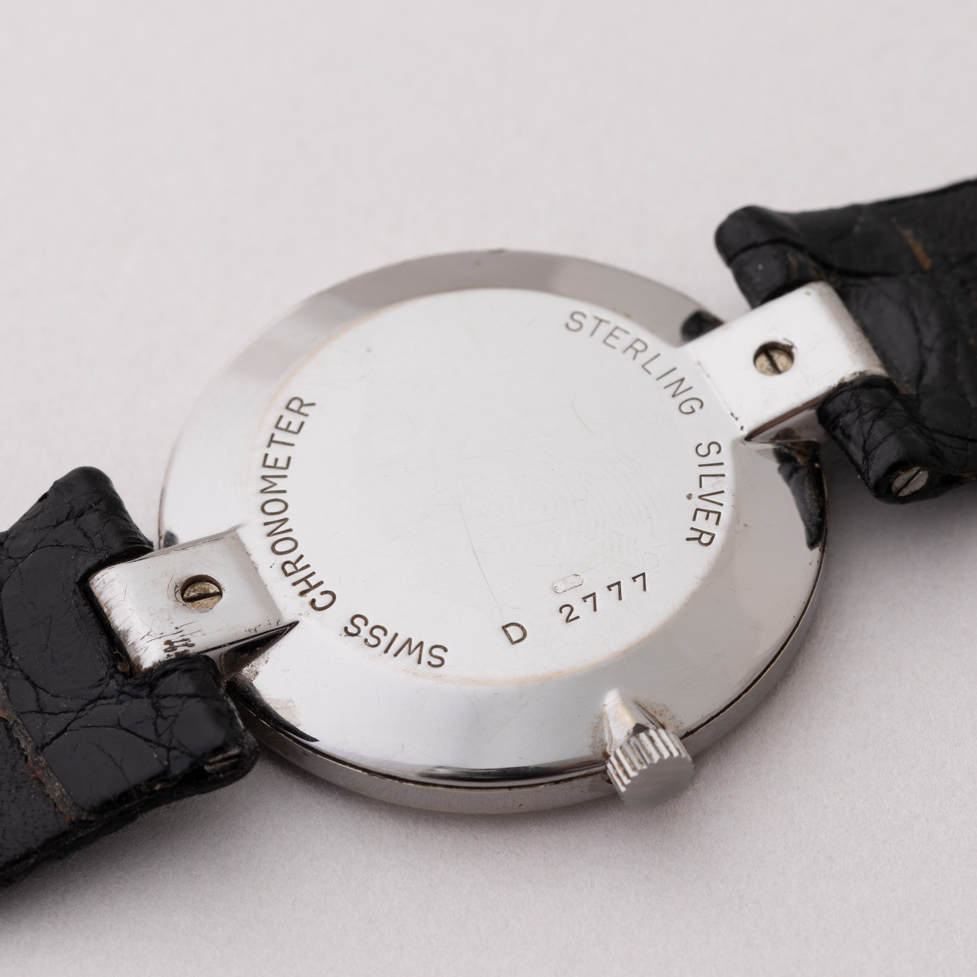 ダンヒル 銀無垢ラウンドケース 手巻きクロノメーター 1980年代製 アラビアダイヤル