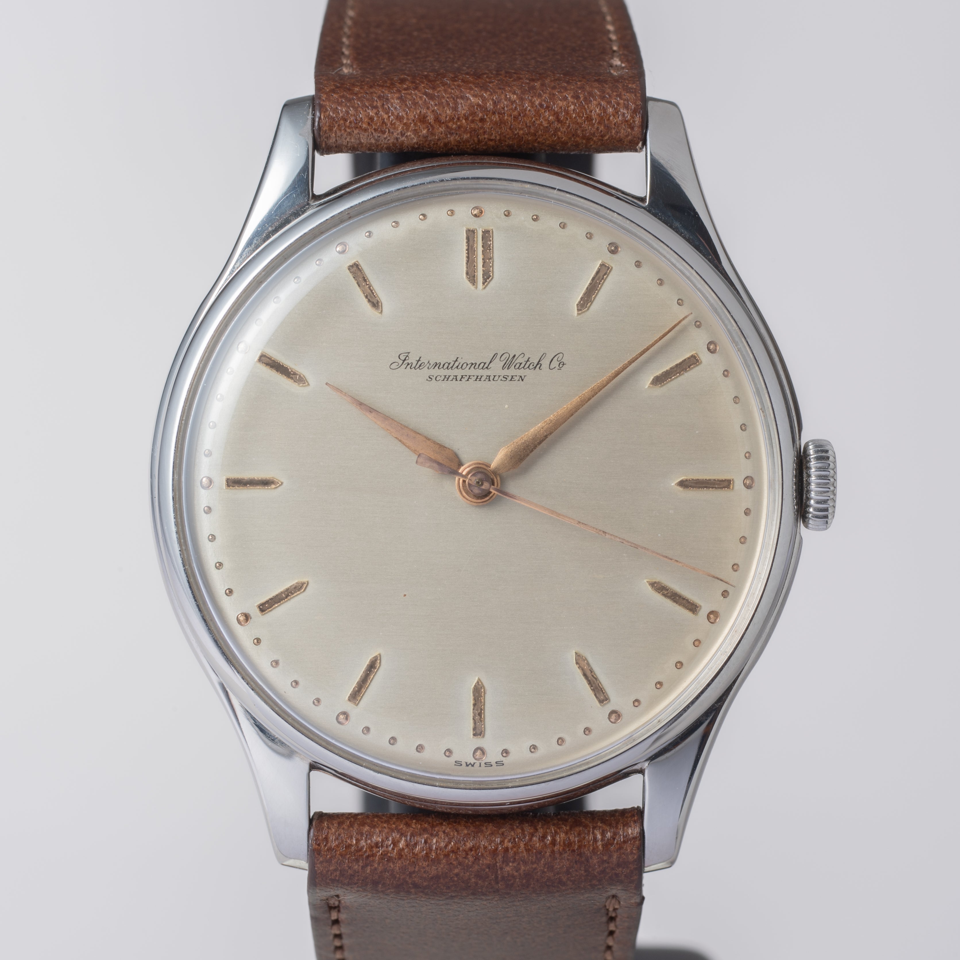 IWC Cal.89搭載 1955年製ラウンドケース 手巻き ステンレスケース