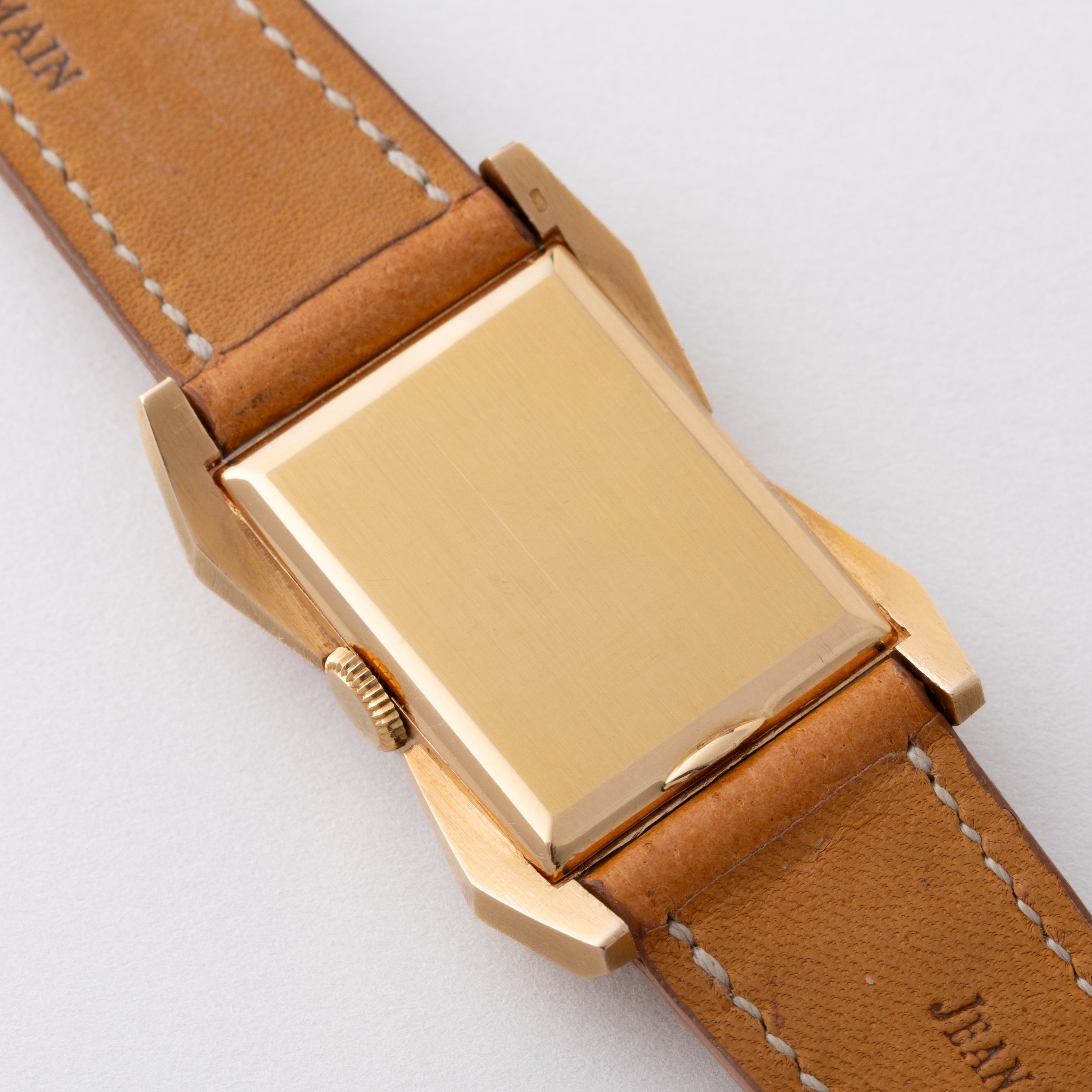 IWC レクタンギュラー 1945年製 18Kピンクゴールド製 箱、広告コピー付き