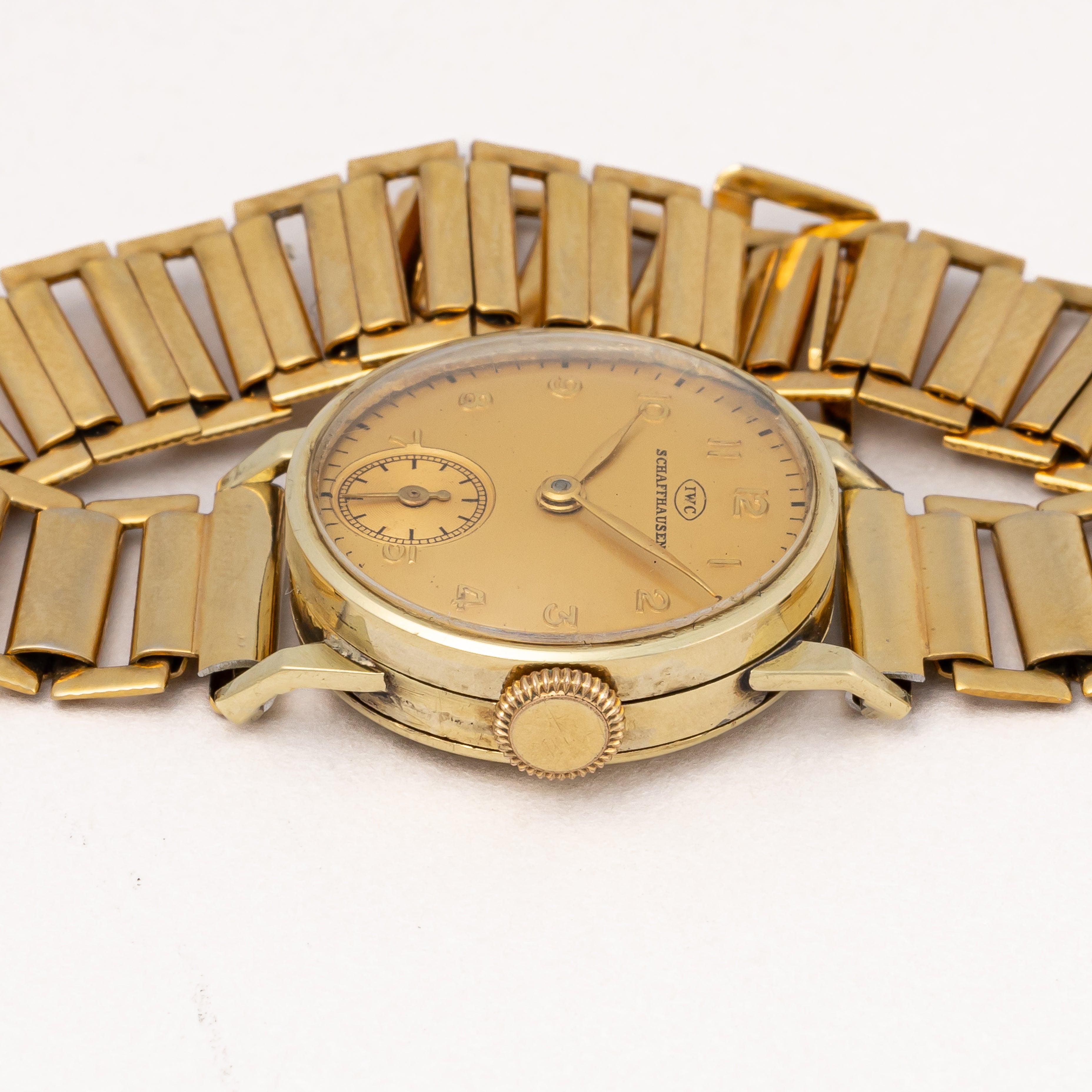 IWC 14金無垢 ラウンドケース 手巻き 1939年製 cal.94 スモールセコンド