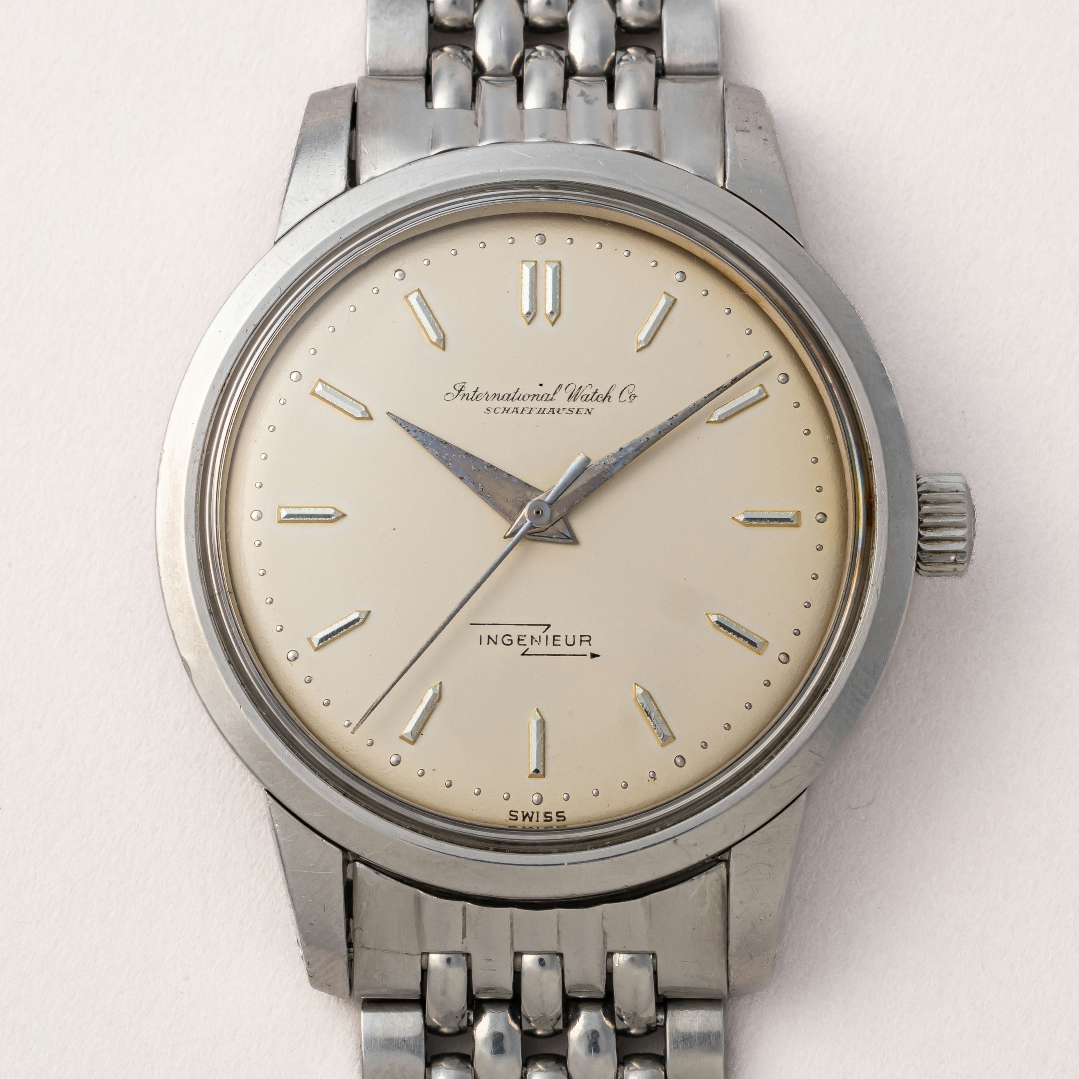 IWC インヂュニア 1960年製/昭和35年製 ノンデイト Cal.853 純正ゲイフレアーブレス付き