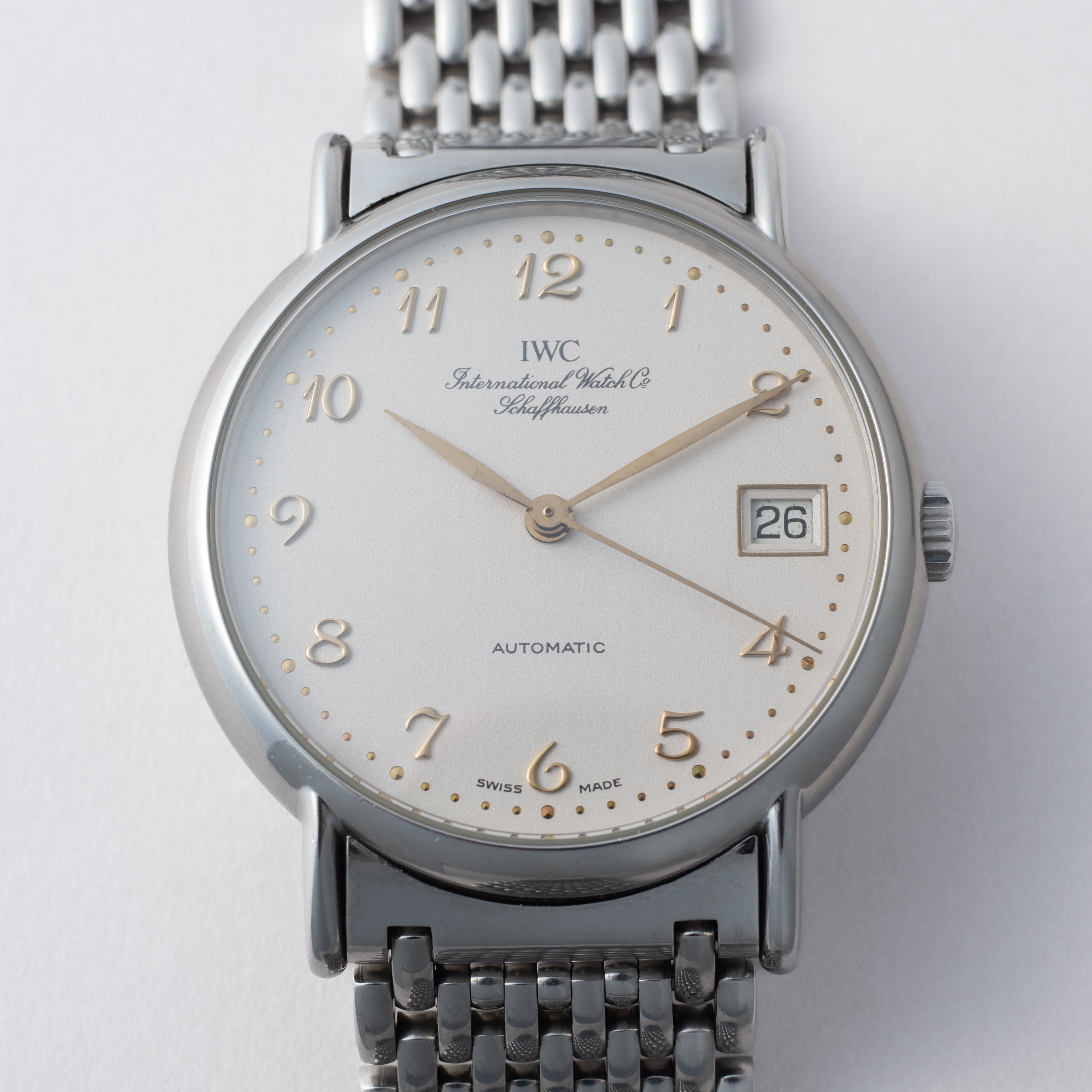 IWC ポートフィノ デイト アラビアダイヤル 1991年製 純正ブレス付き