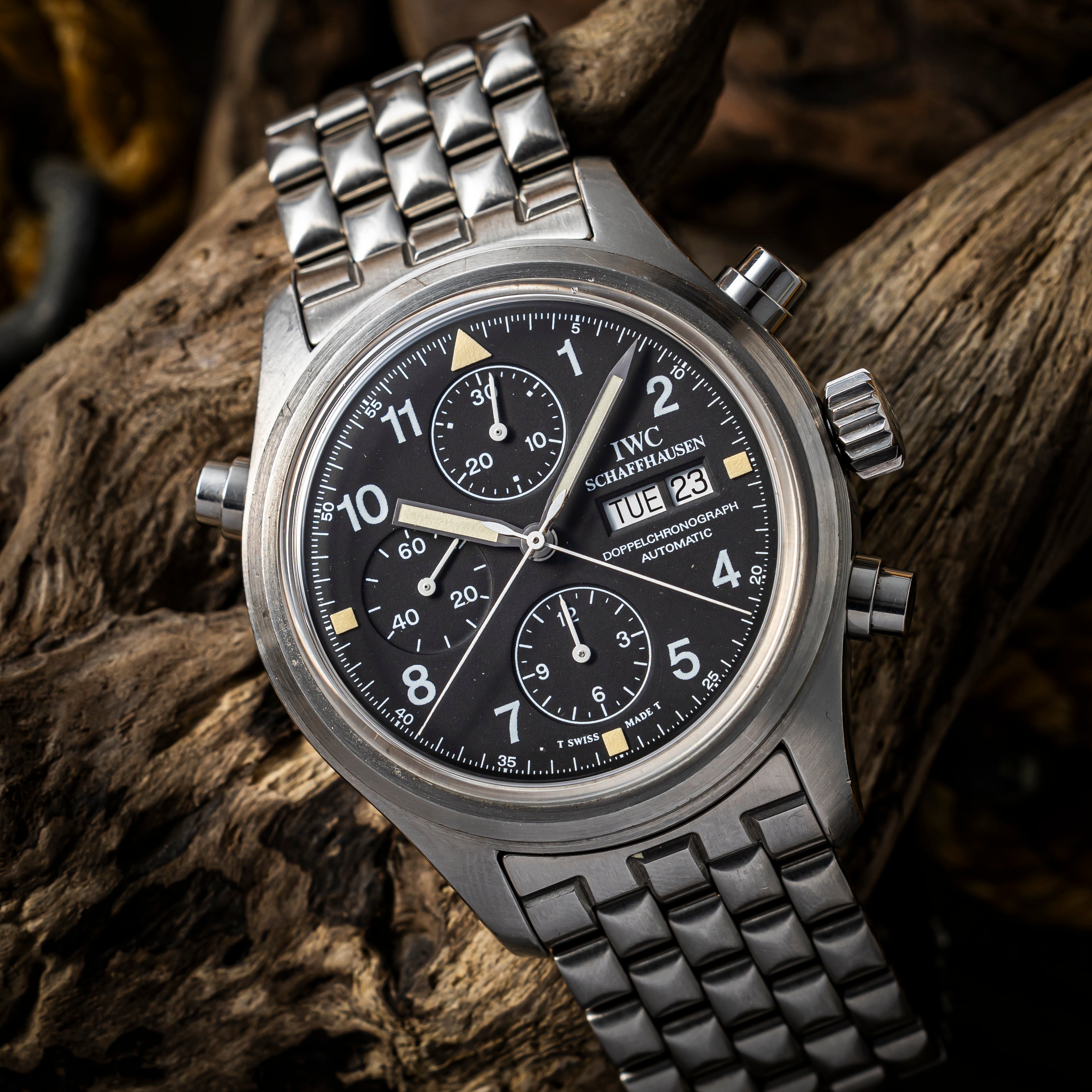 IWC ドッペルクロノグラフ 1993年製 スプリットセコンドクロノグラフ Ref.3711-003 ギャラ付き 純正ブレス