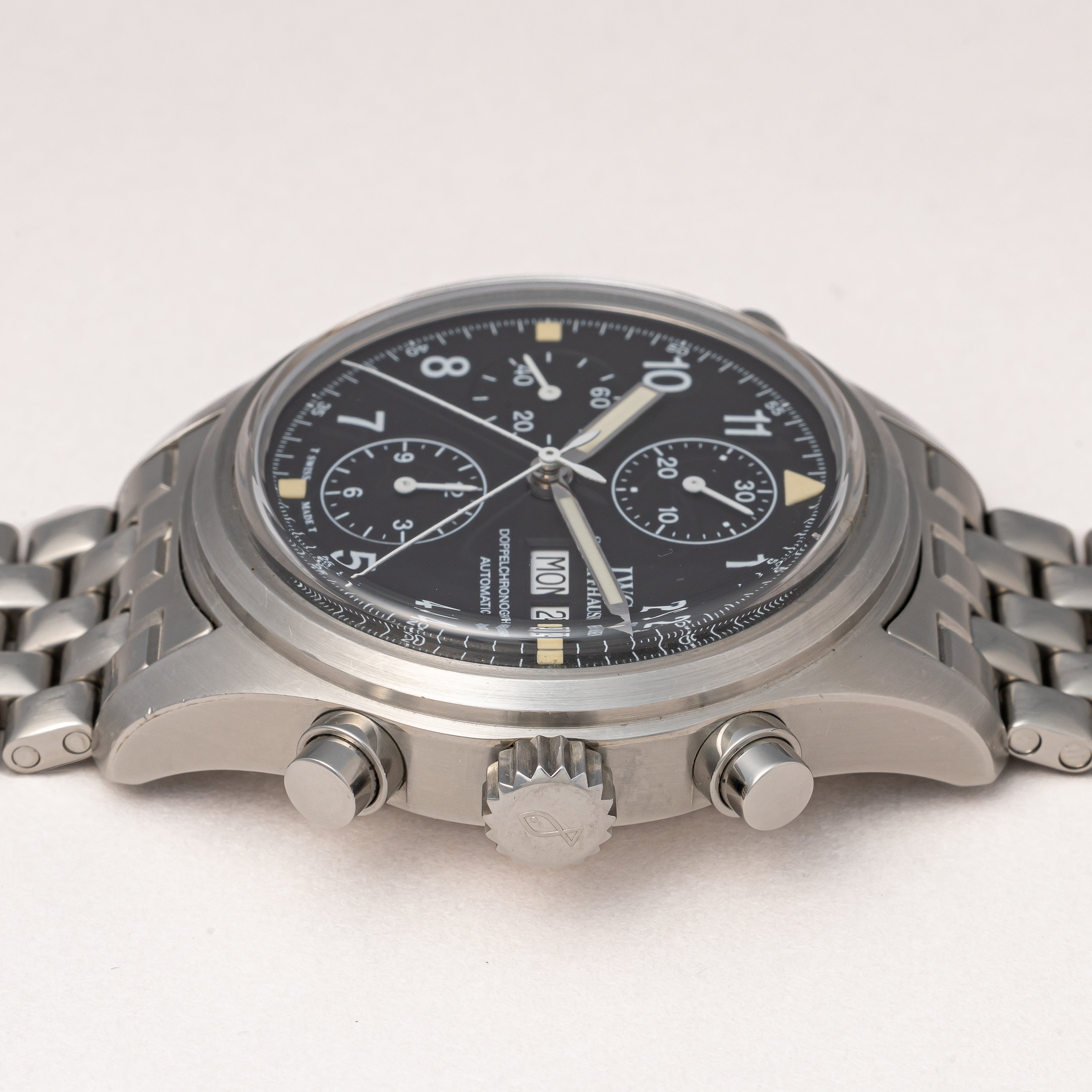 IWC ドッペルクロノグラフ 1993年製 スプリットセコンドクロノグラフ Ref.3711-003 ギャラ付き 純正ブレス