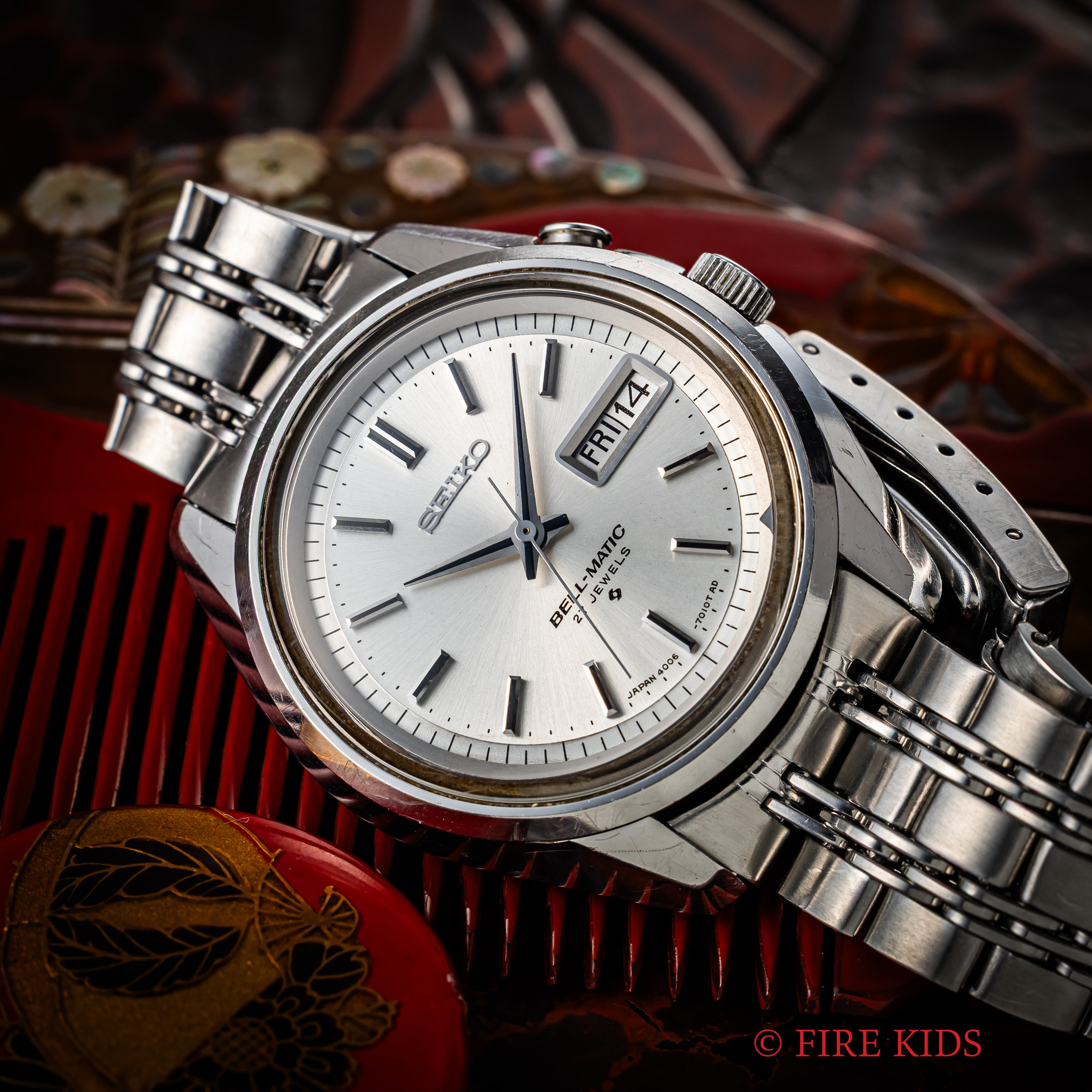 セイコー ベルマチック 1972年製 ステンレス 自動巻アラームウオッチ Ref.4006-7012 純正ブレス