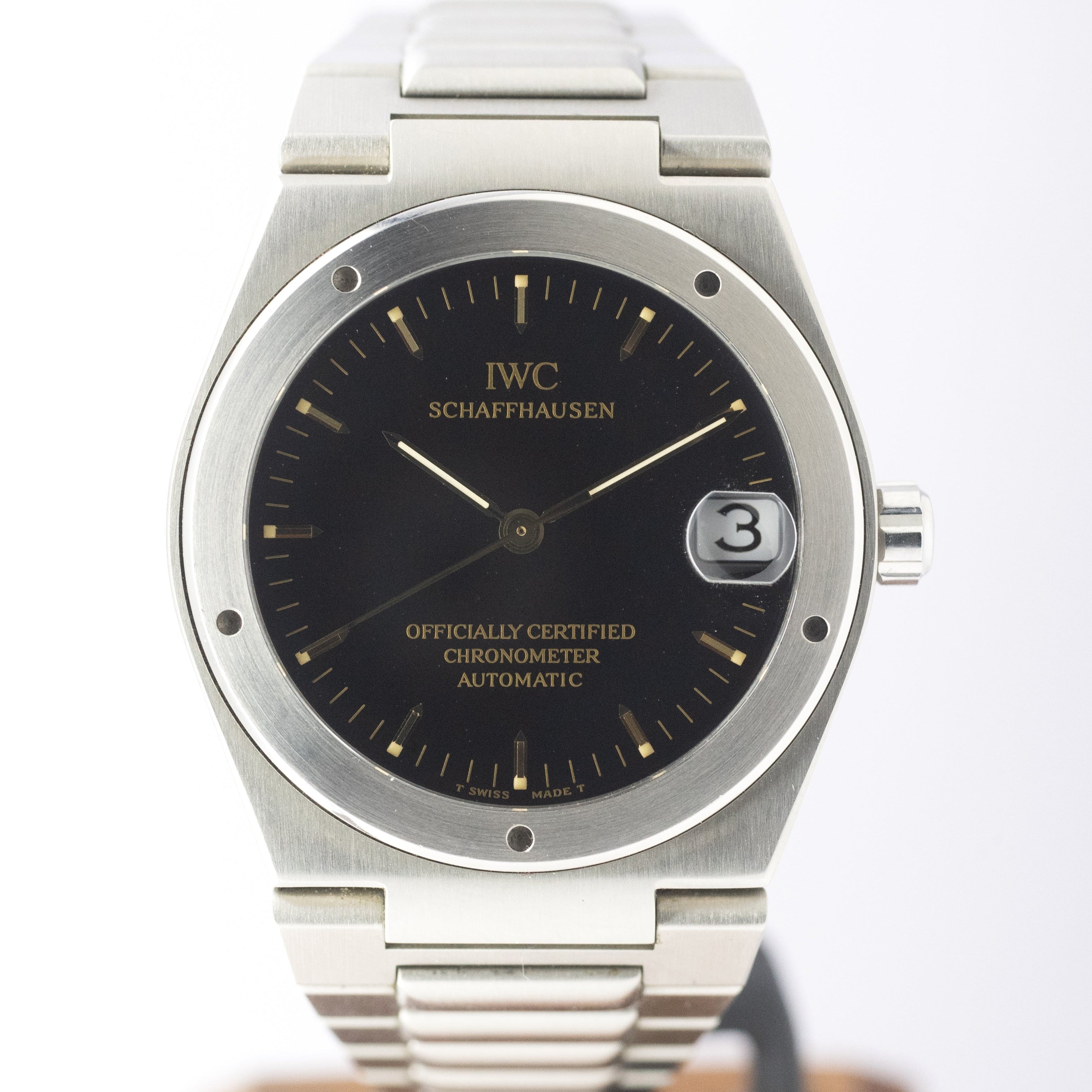 IWC インヂュニア 1995年製 ミントコンディション ブラックダイヤル Ref.3521
