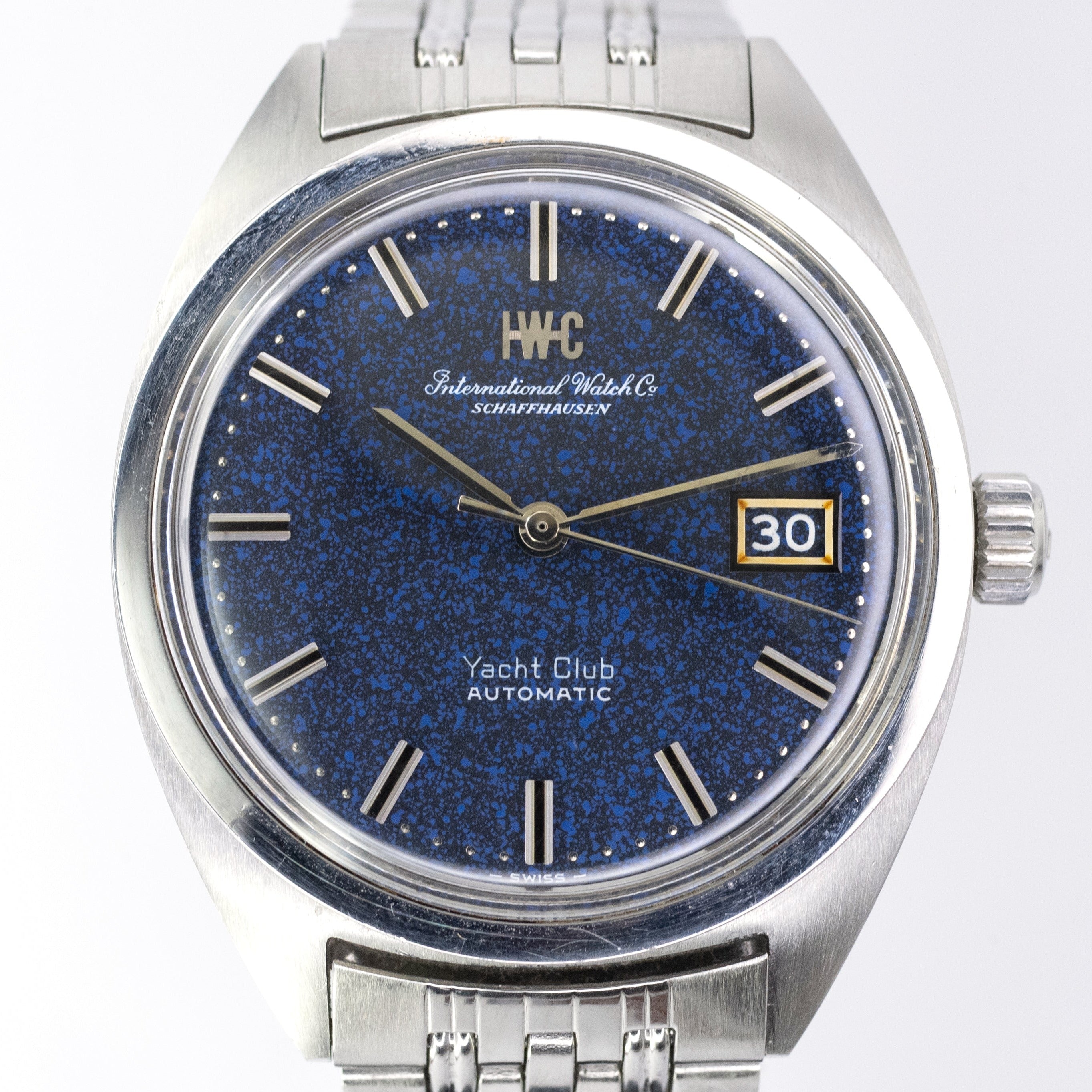 ＩＷＣヨットクラブ ブルーマーブル 1969年製 純正ステンレスブレス