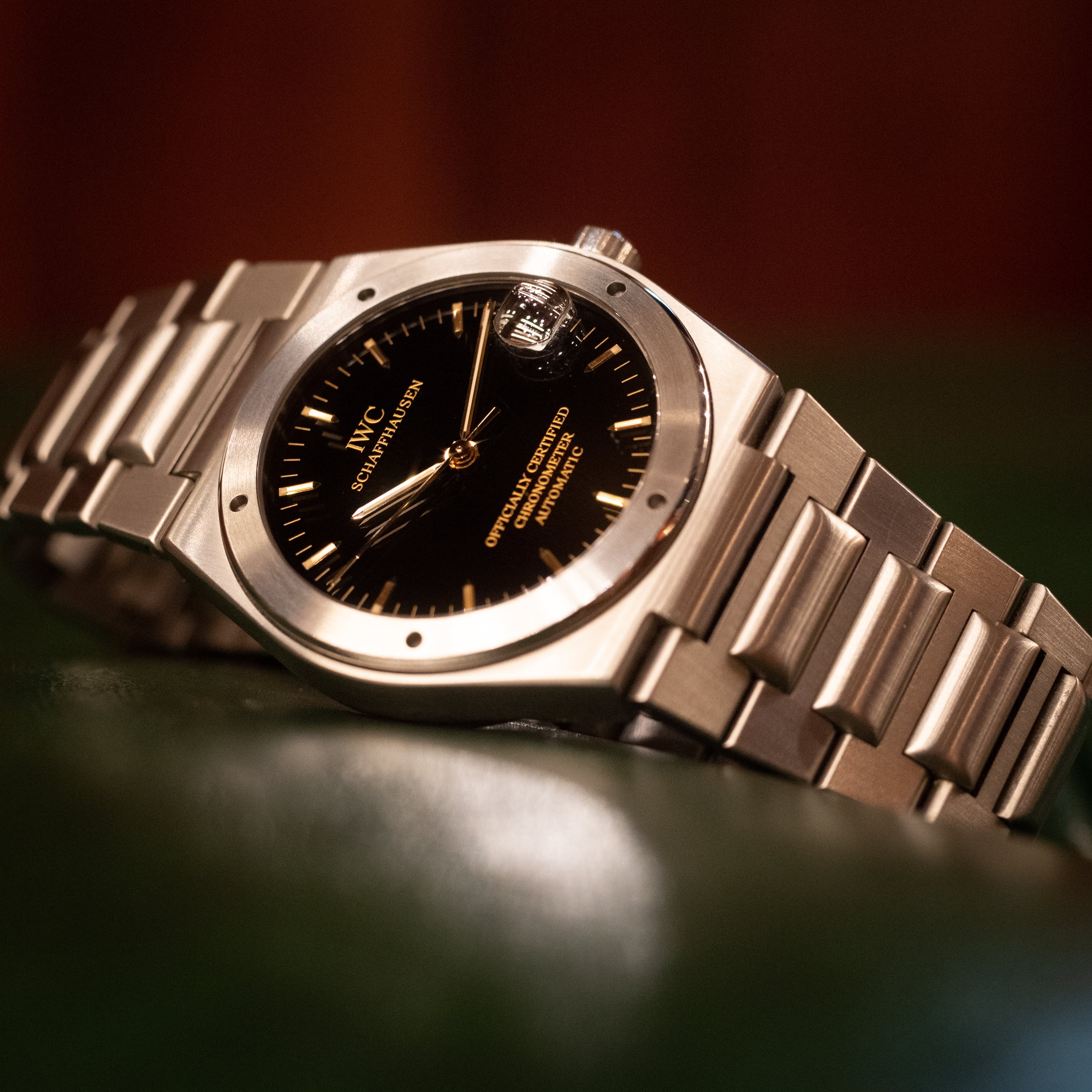 IWC インヂュニア 1995年製 ミントコンディション ブラックダイヤル Ref.3521