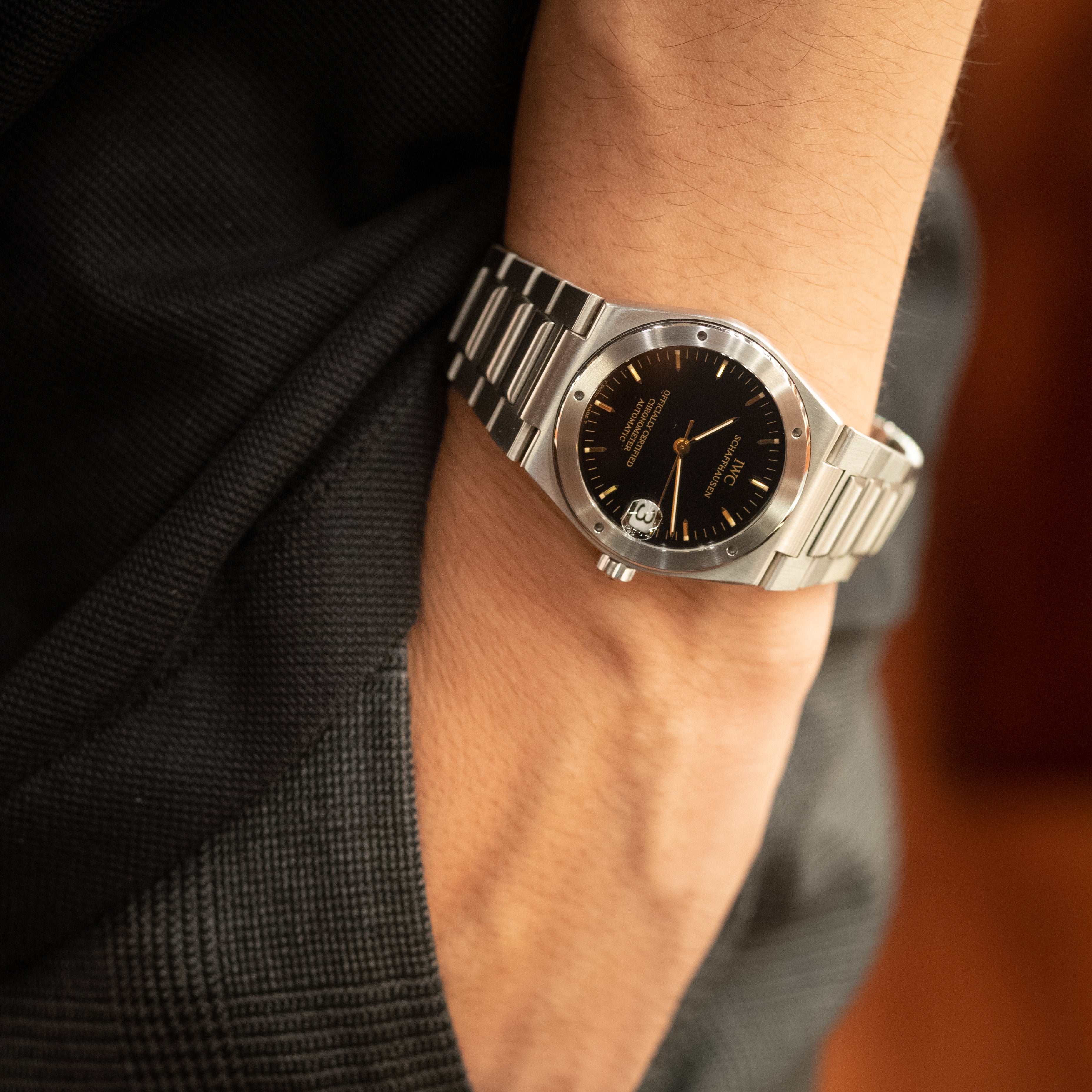 IWC インヂュニア 1995年製 ミントコンディション ブラックダイヤル Ref.3521