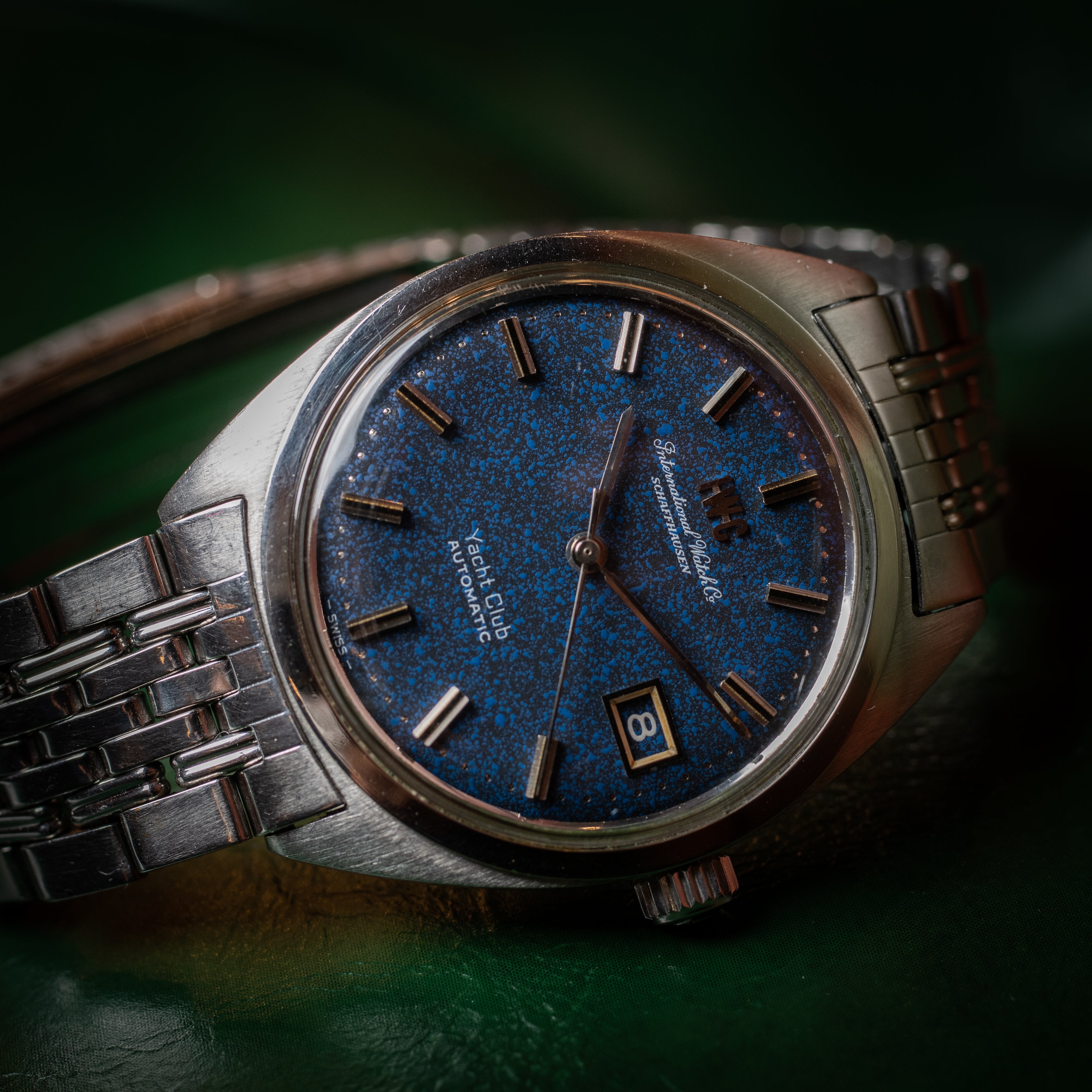 ＩＷＣヨットクラブ 1969年製  希少ブルーマーブル Ref.R811AD 純正ステンレスブレス