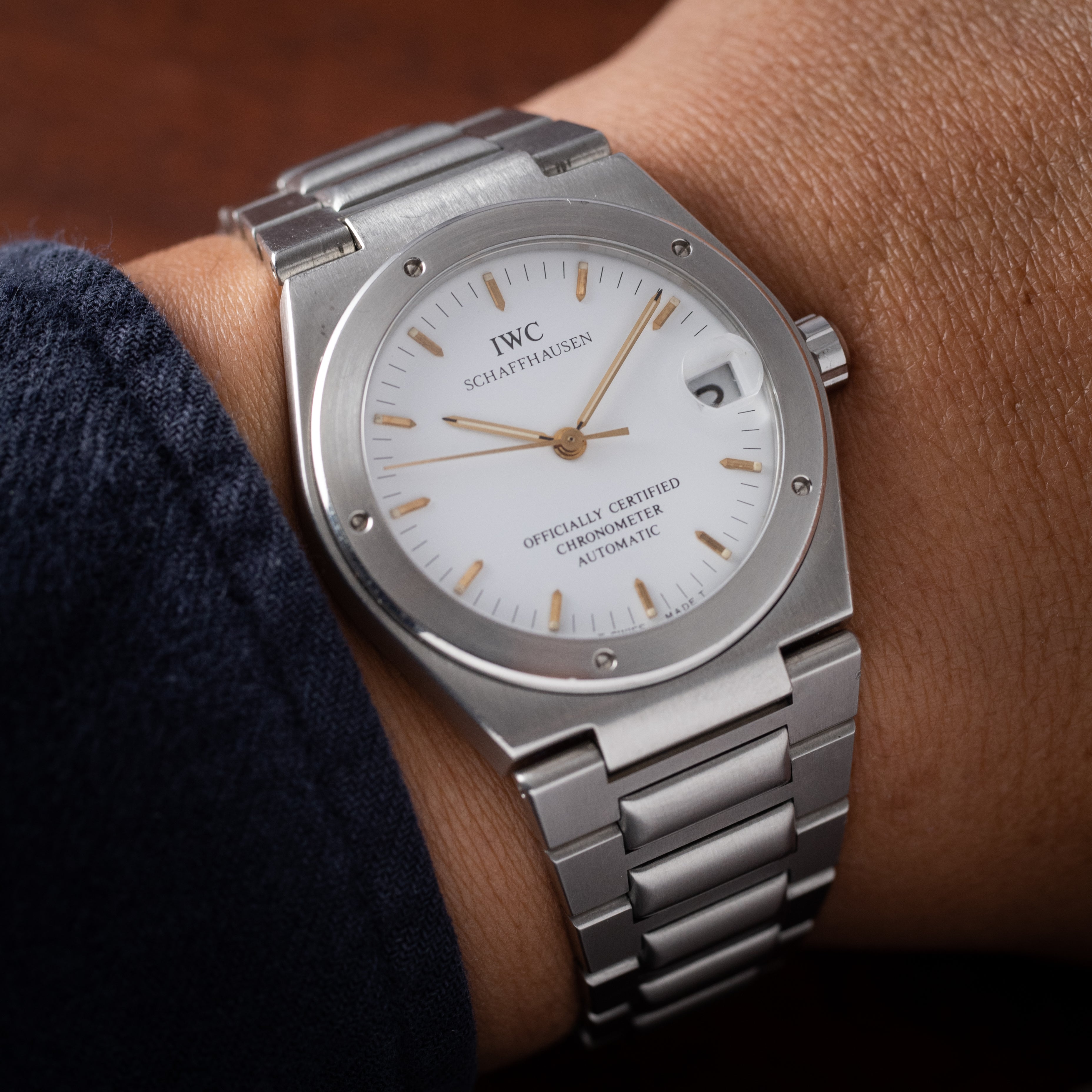 IWC インヂュニア Ref.3521 ホワイトダイヤル 1993年製 Cal.887/2 クロノメーター