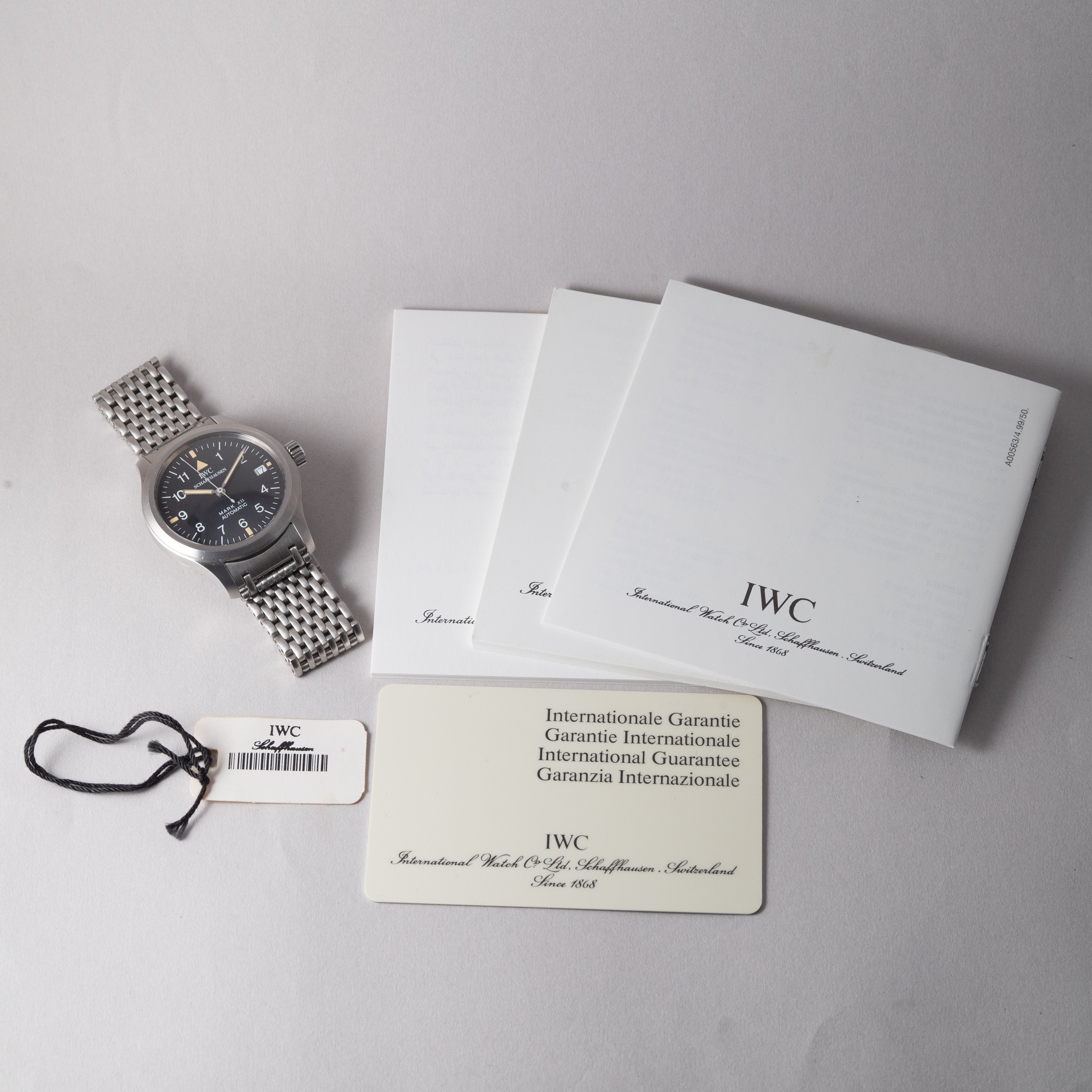 IWC マーク12 純正ステンレスブレス 1999年製 ギャラ付