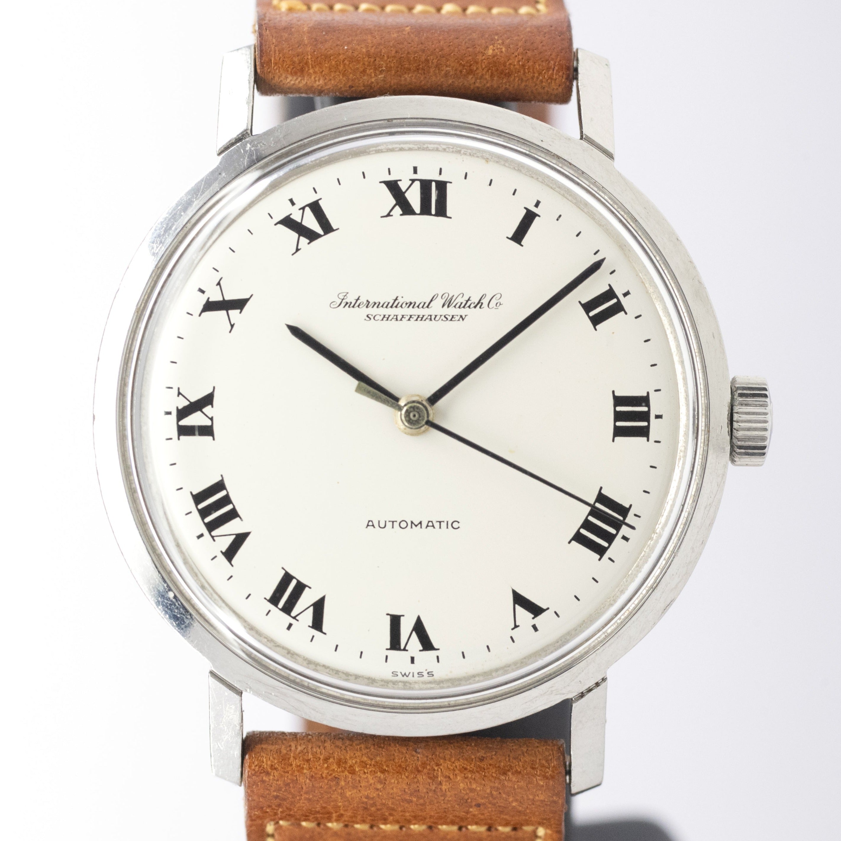 IWC ラウンド 1971年製 オートマチック Cal.854B ホワイトローマン ノンデイト