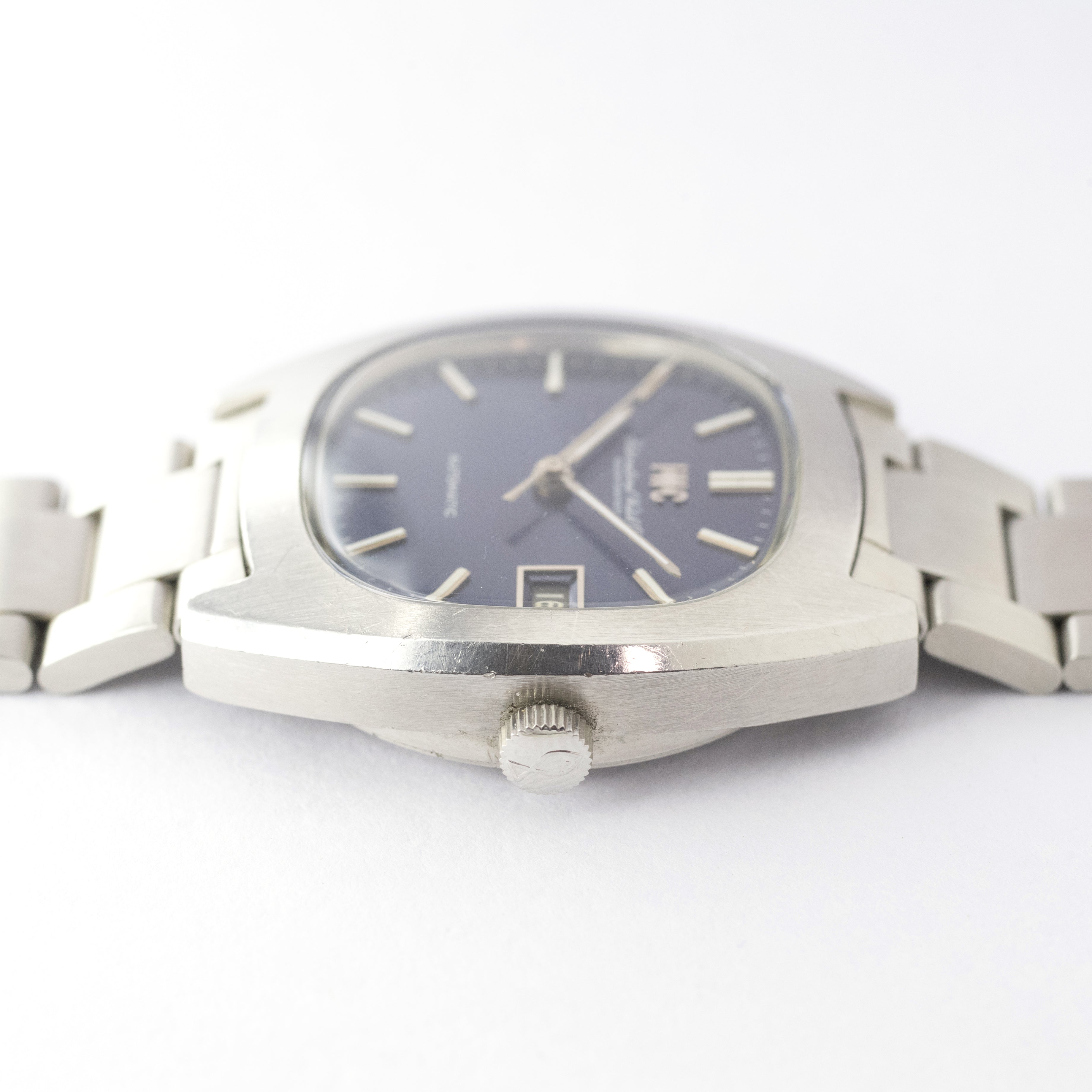 IWC TVスクリーン 1971年製 ブルーダイヤル オートマチック 純正3連ブレス付き